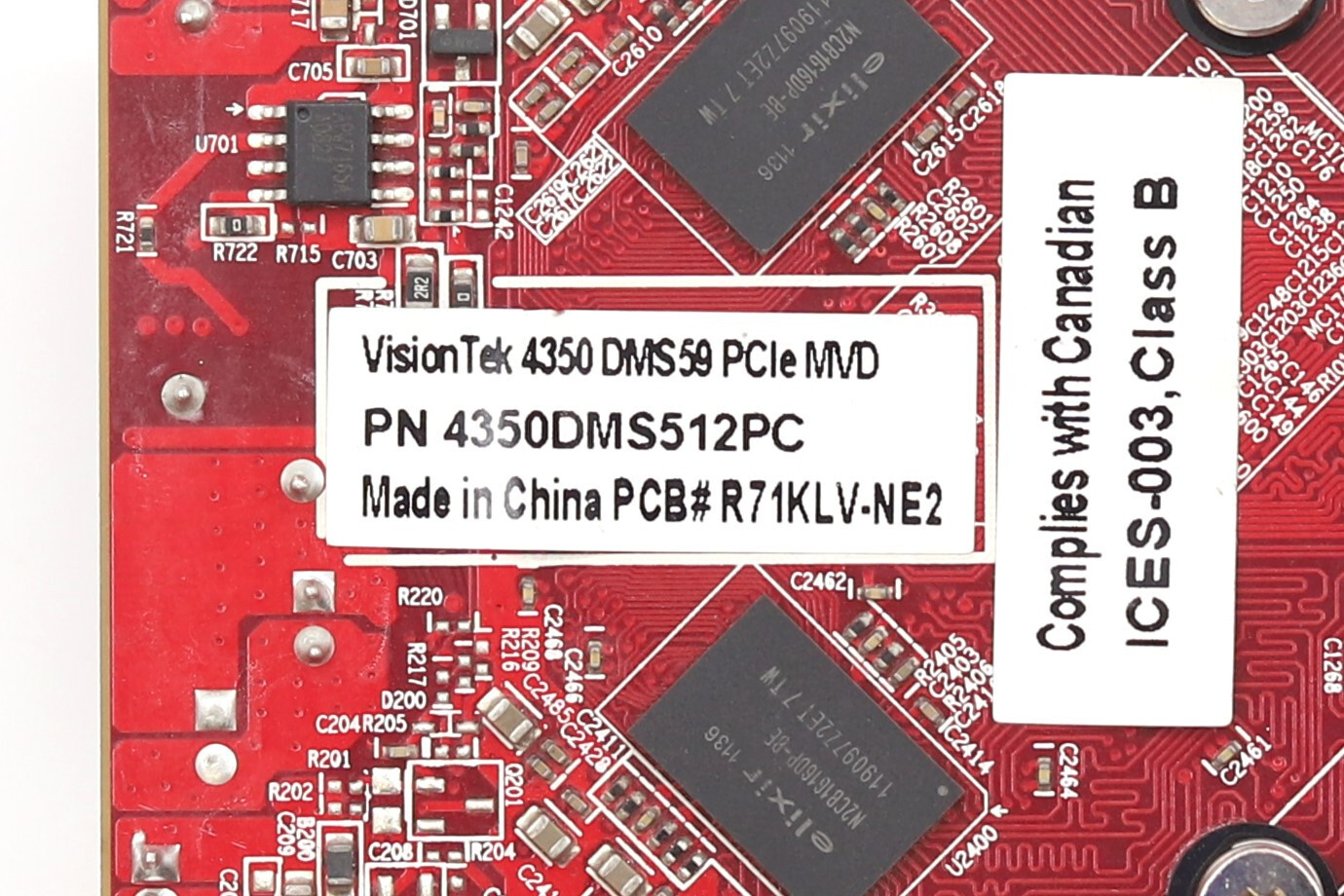 VisionTek ATI Radeon HD 4350 512MB DDR2 PCIe Graphics Card P/N: 4350DMS512PC