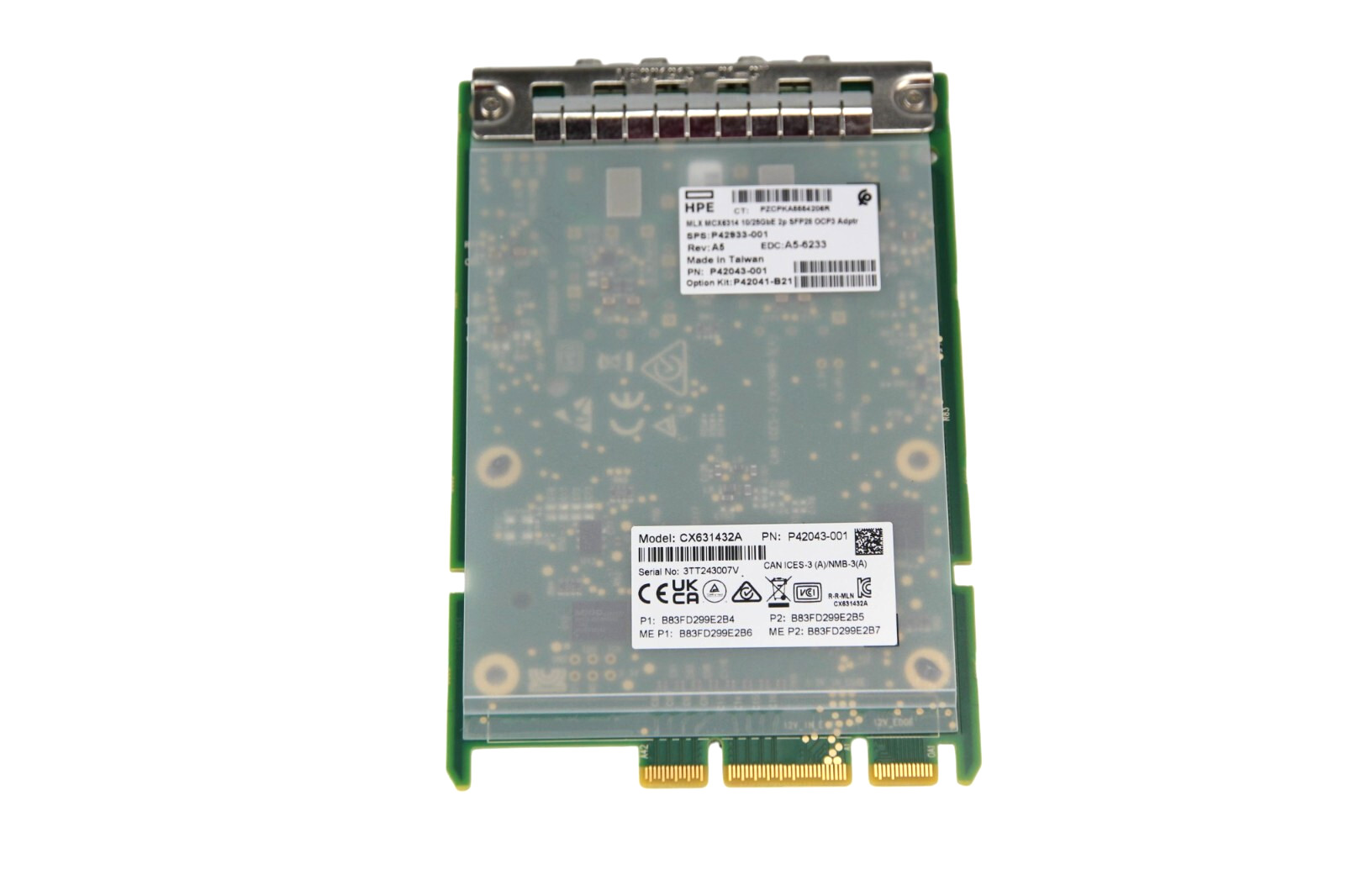 HPE Mellanox MCX631432AS-ADAI Ethernet 10/25Gb 2-Port SFP28 OCP3 Adapter