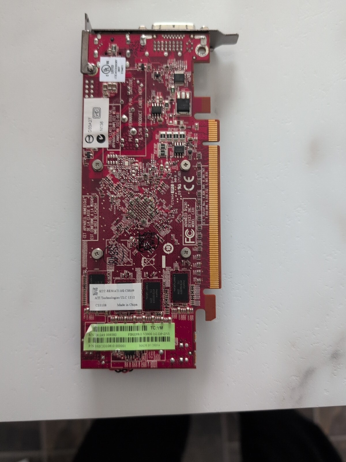 AMD FirePro V3900 PCIe 1GB DP/DVI Port Graphics Video Card