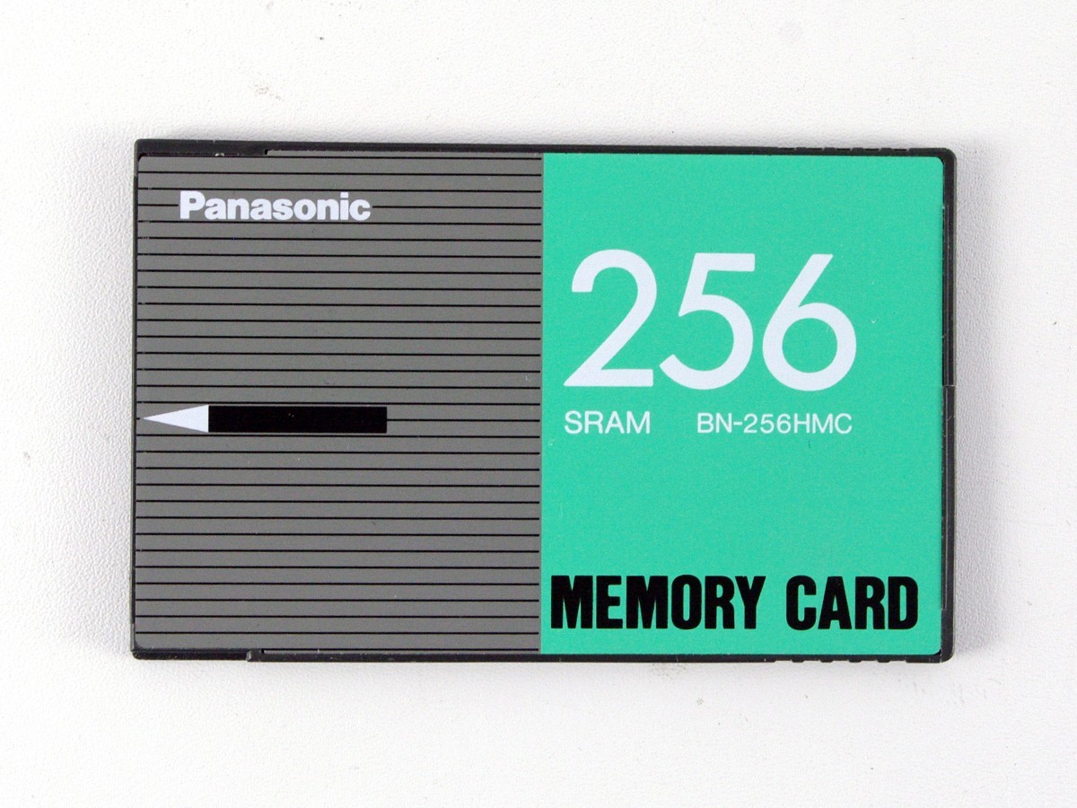 Panasonic SRAM BN-256HMC memory card w/new battery – tested