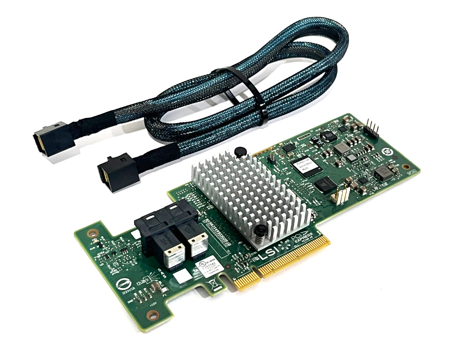 LSI SAS9340-8i 12Gbps SAS 8-Port RAID Card PCIe 3.0 + SAS Cable Lenovo IBM 46C91