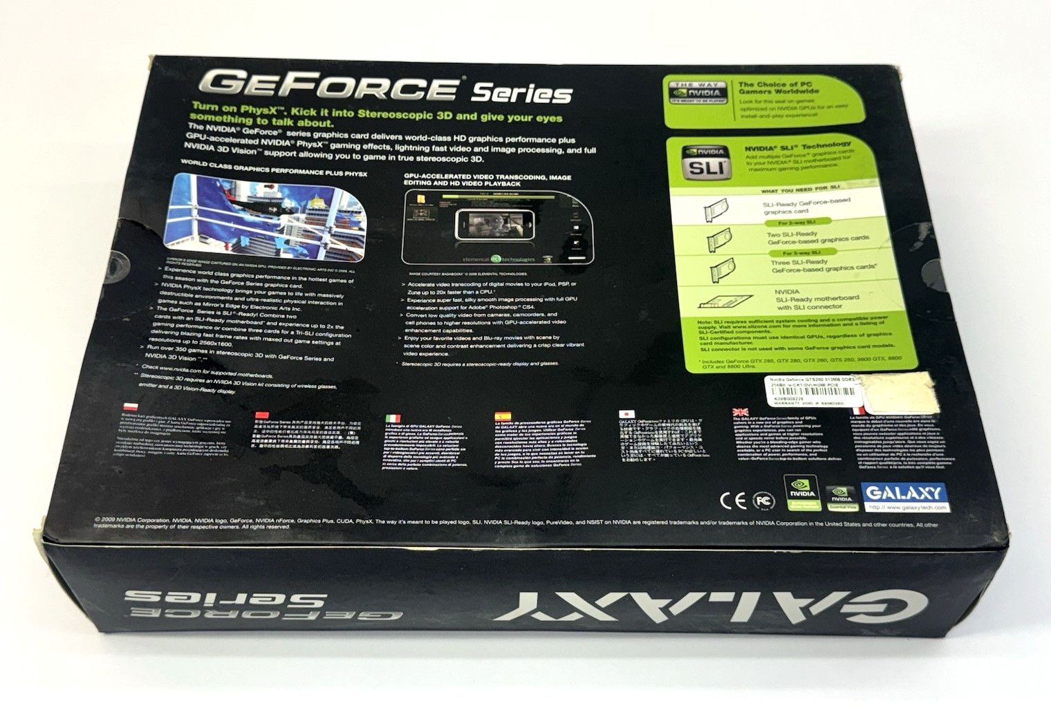 NVIDIA Galaxy GeForce GTS 250 Video Graphics Card, 512MB DDR3 256-Bit
