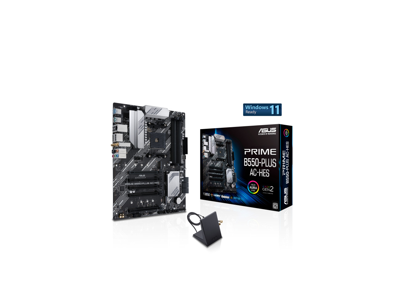 ASUS Prime B550-PLUS AC-HES AMD AM4 (3rd Gen Ryzen) ATX motherboard (dual M.2, P