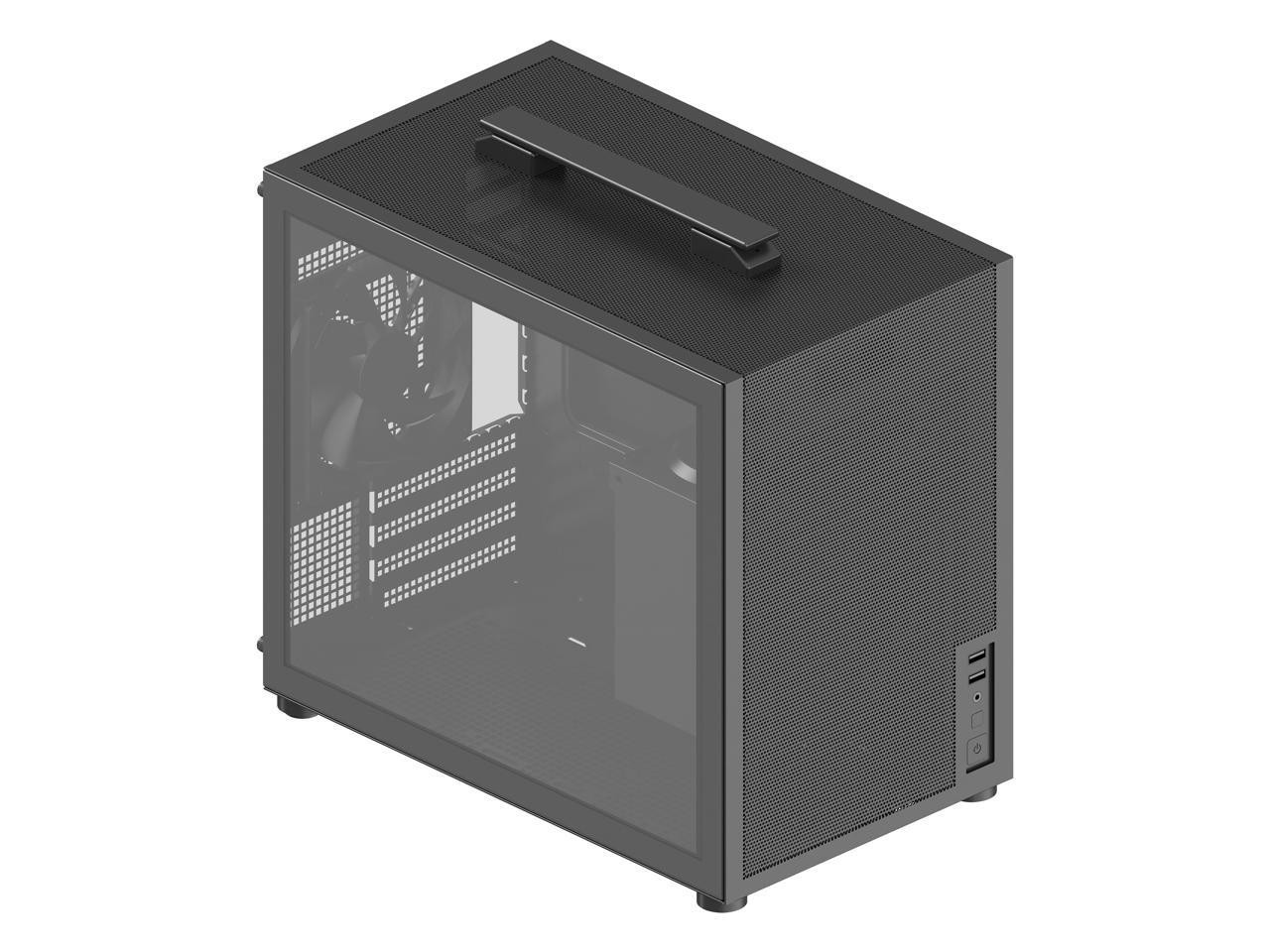 Rosewill Micro ATX Mini Tower PC Case with Pre-Installed 400W Power Supply | Lef