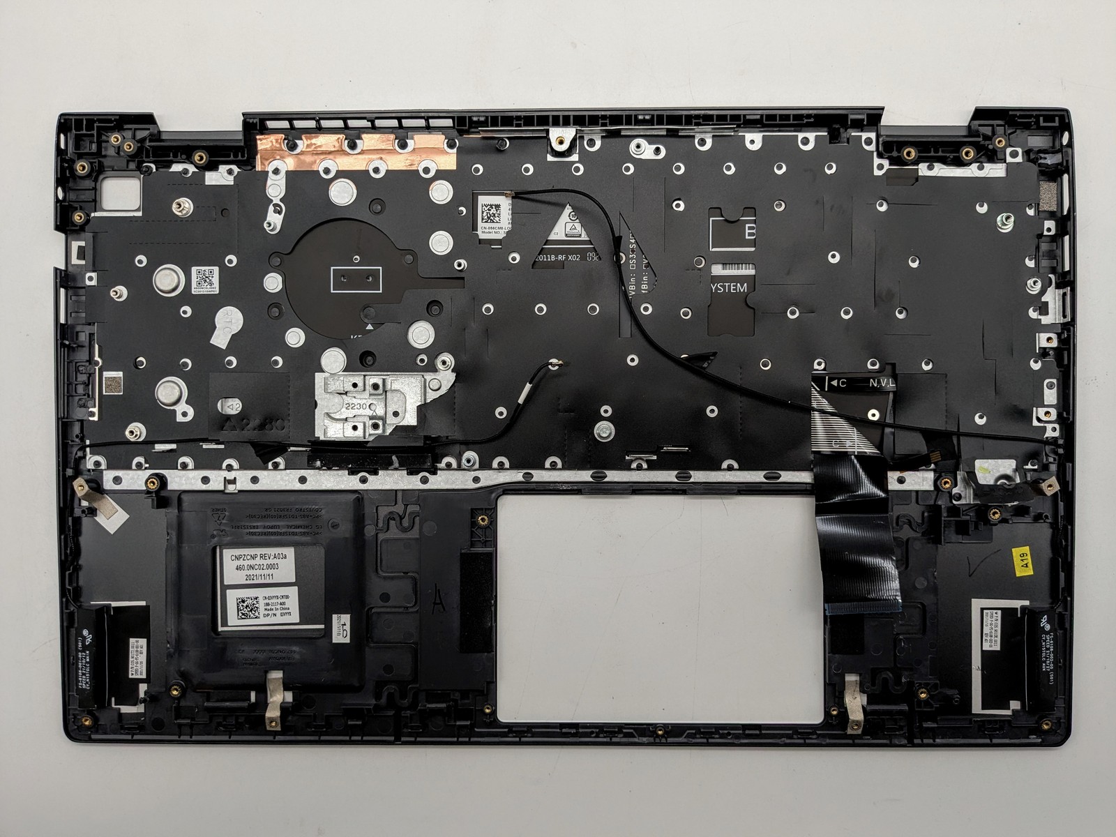 Genuine Dell Vostro 15 5510 5515 V5510 Gray Palmrest w/Backlit Keyboard JVYYX