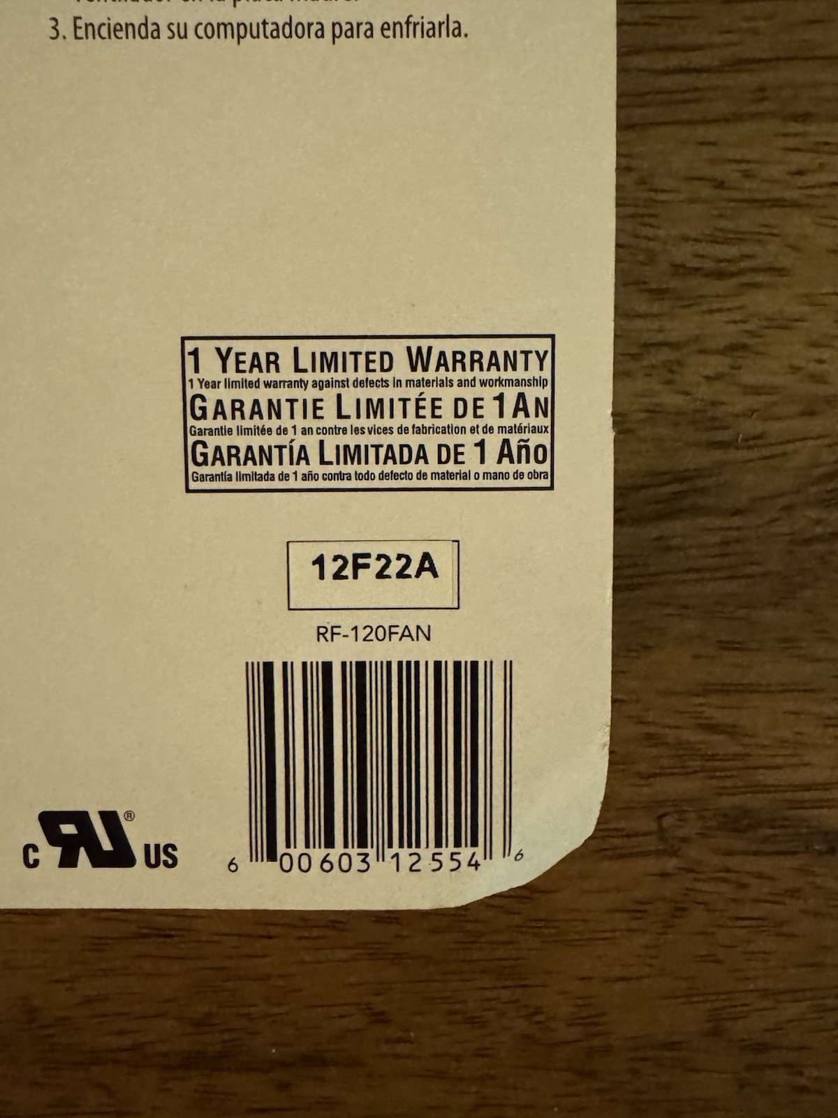 Rocketfish RF120 120mm Computer Case Cooling Fan NEW Manufactured June 22, 2012