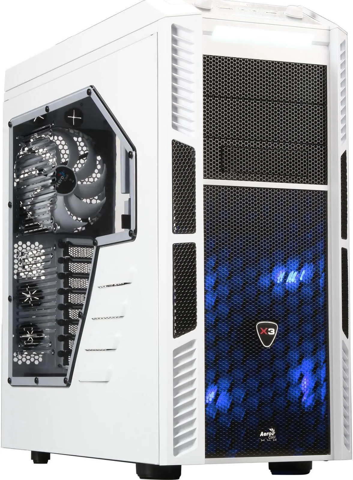 AeroCool Xpredator-X3 White Edition White 0.7/0.6 SPCC Steel ATX Mid Tower