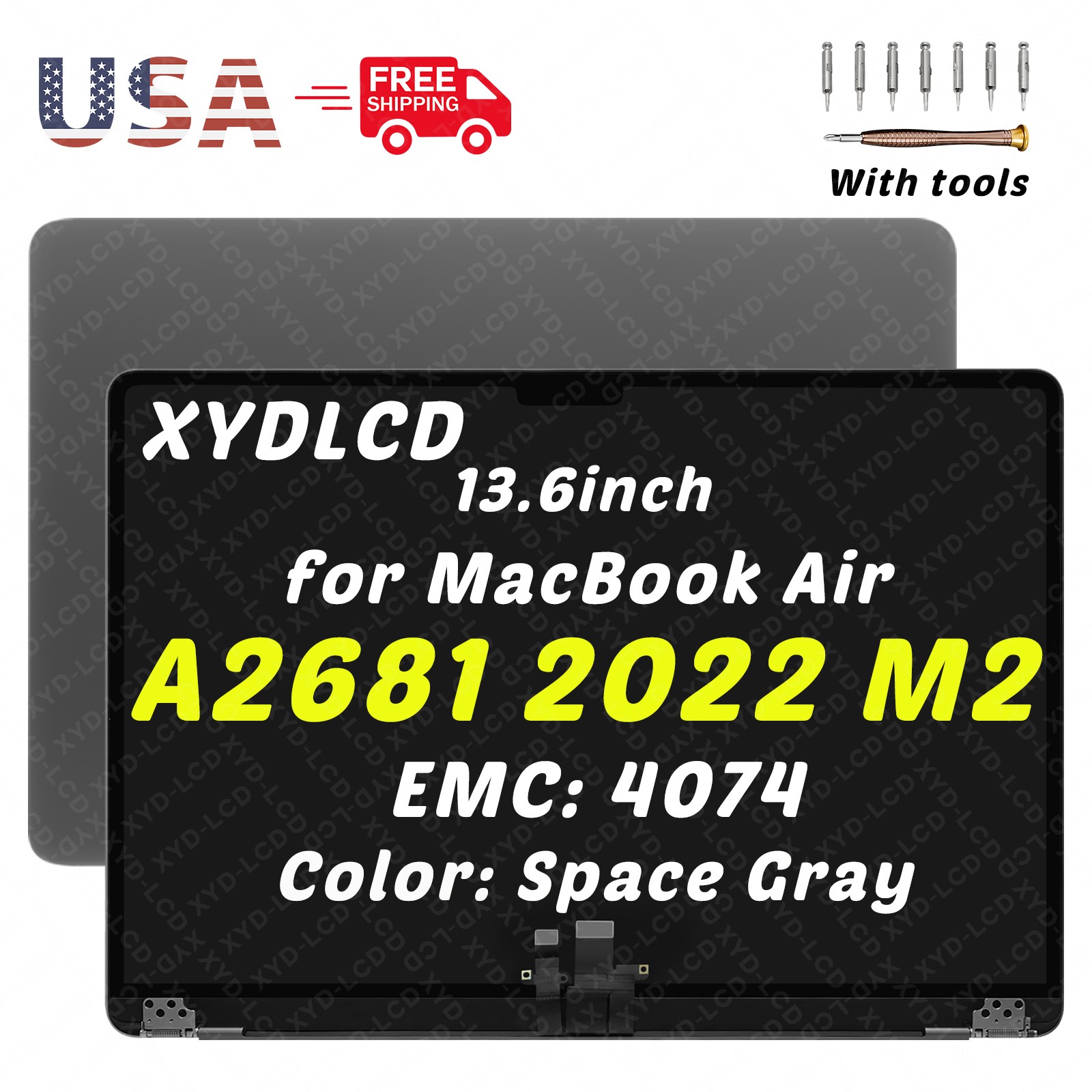 for Apple Air Mac14,2 13.6″ M2 2022 A2681 EMC 4074 LCD Screen Display Assembly