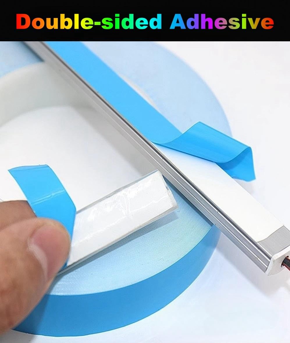 Double Sided Tape 1inch x 66Feet Thermal Heavy x 66 Feet, Blue