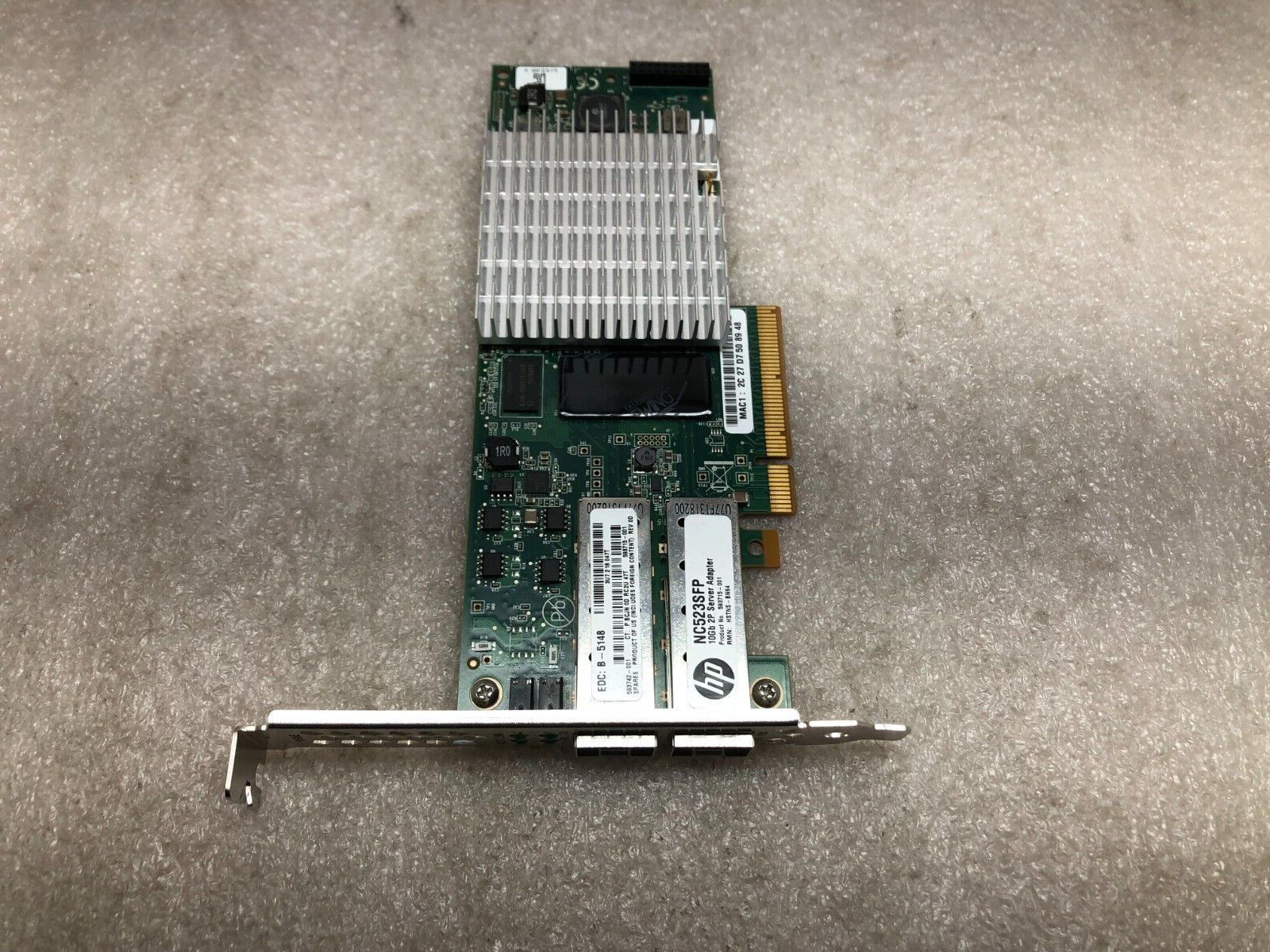 HP NC523SFP QLE3242-HP DUAL PORT 10GB ETHERNET 10GBE SFP+ PCI-E NIC NETWORK T7!!