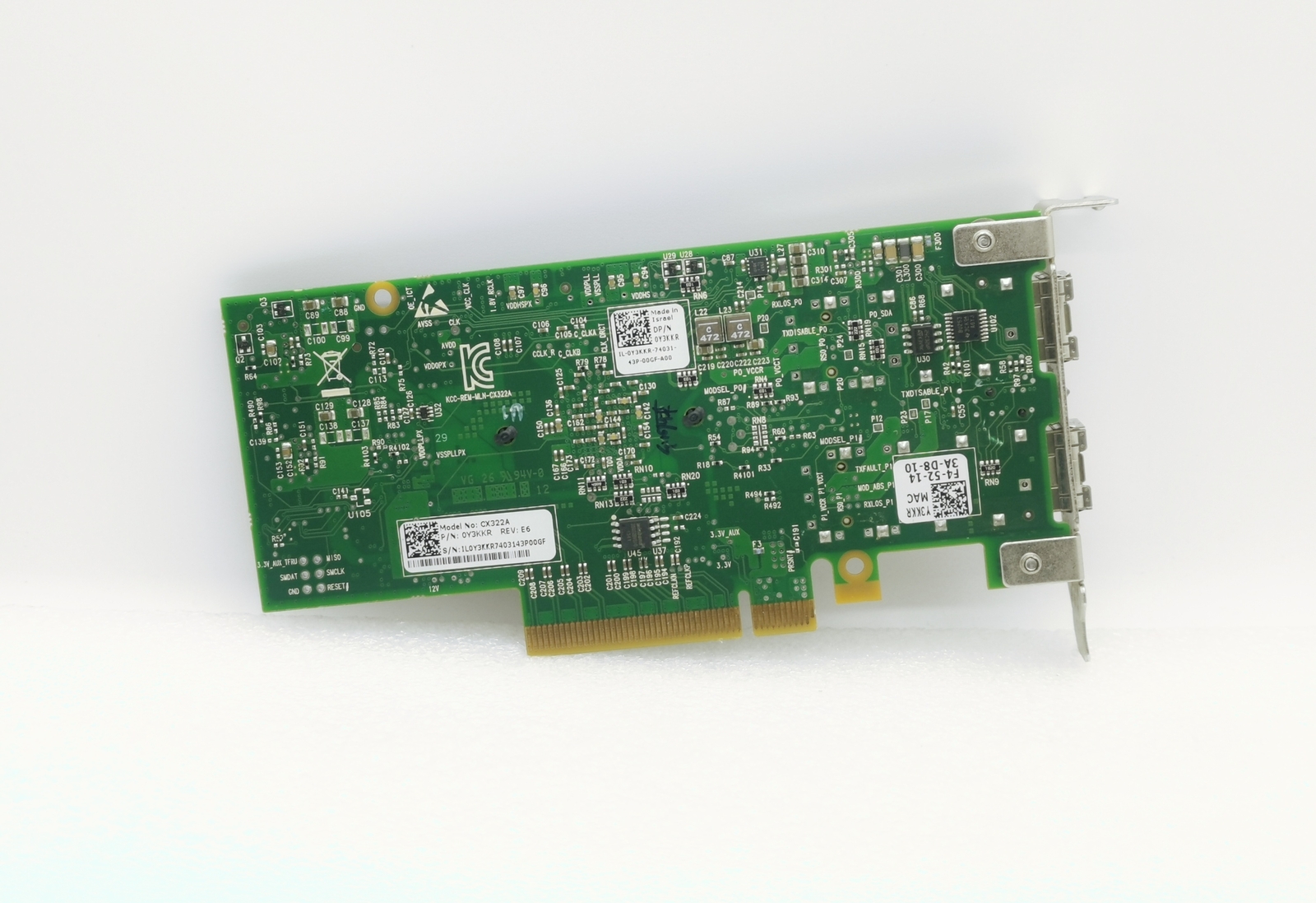 Dell CX322A Mellanox ConnectX-3 10Gb SFP+ 2 Port Network Card 0YHTD6 YHTD6