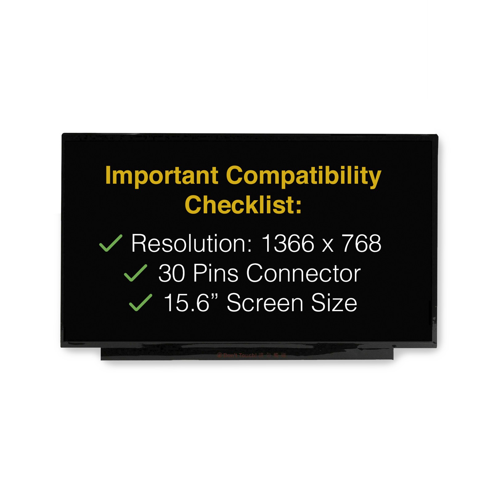 NT156WHM-N44 V8.0 30 Pins Screen Replacement LCD LED Display With Tools