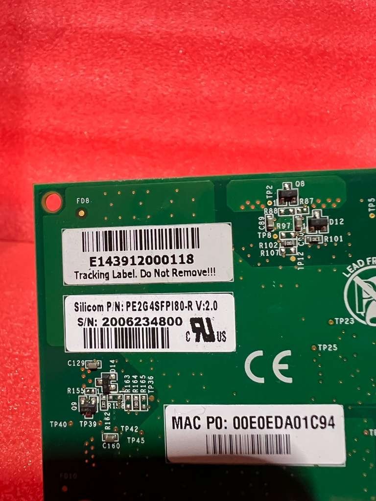 Silicom PE2G4SFPI80-R Quad-Port SFP Gigabit PCIe Ethernet Server Adapter