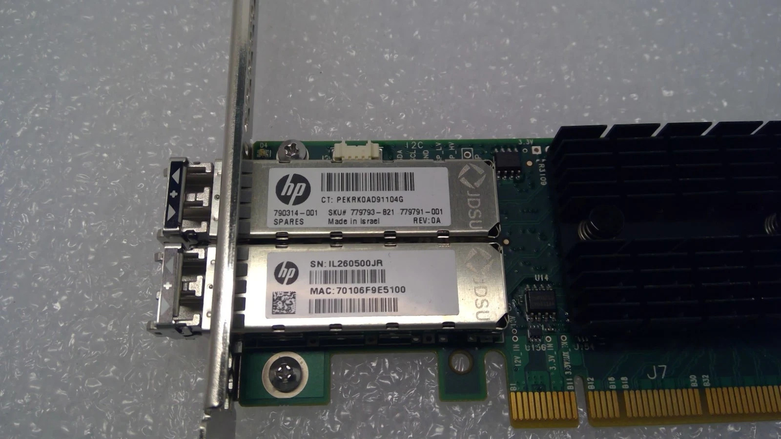 HP 546SFP+ 10Gb Dual Port Ethernet Server Adapter 779791-001 790314-001 PCIe