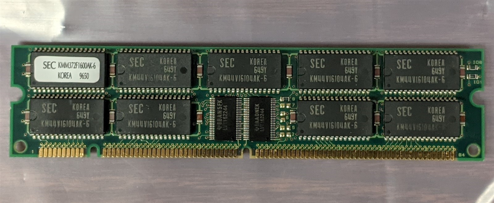 128MB SAMSUNG KMM372F1600AK-6 DRAM-EDO 60ns ECC REG 3.3V DIMM 168-Pin STICK