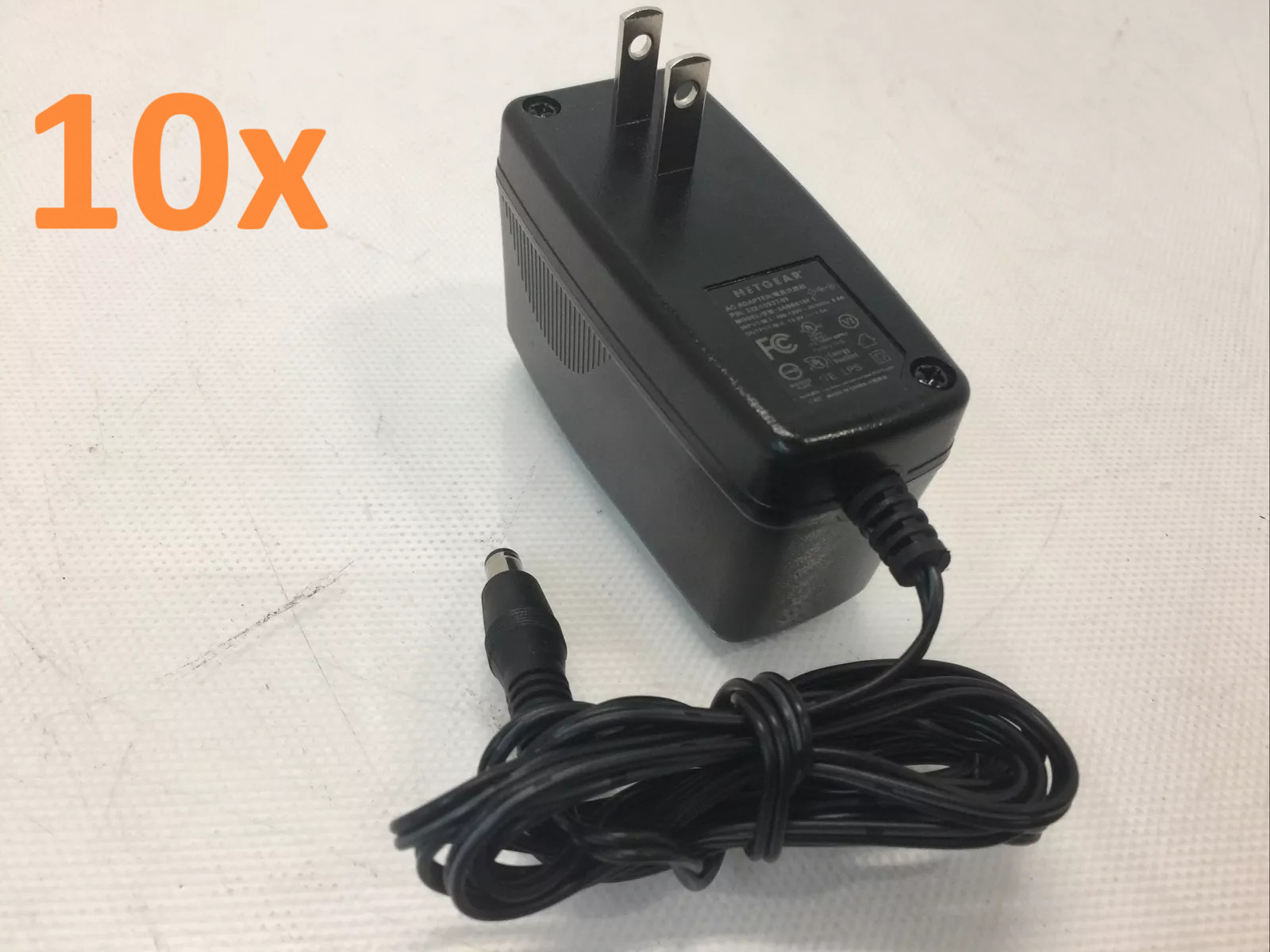 Lot of 10 – NETGEAR 12V 1.5A AC ADAPTER 2ABB018F 332-10927-01 Power Supply 5.5mm