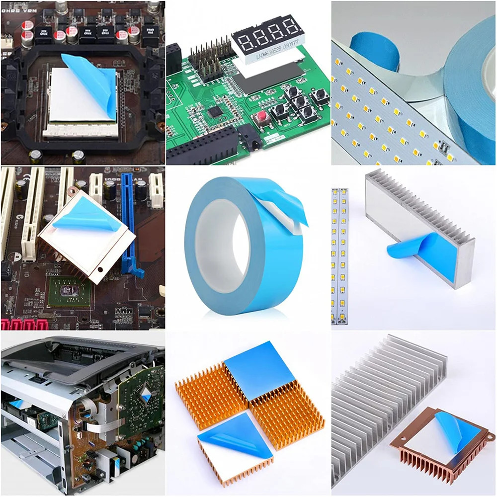 Thermal Conductive Double Side Adhesive Tape 10M Heatsink LED IC Chip CPU GPU