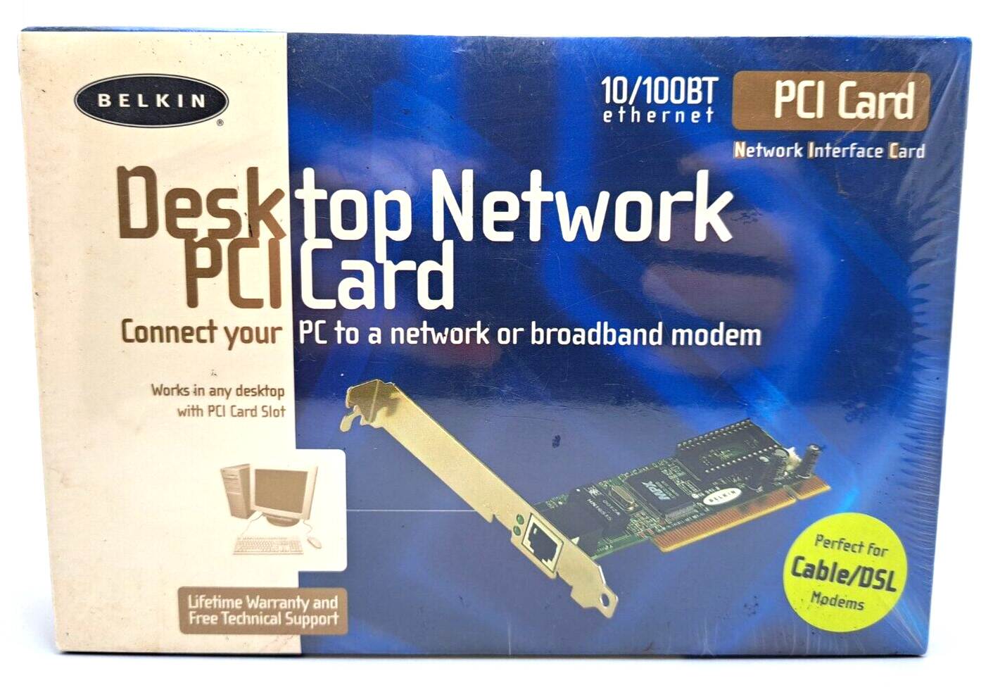 SEALED Belkin F5D5000 Desktop Network PCI Card 10/100MBt FREE SHIPPING