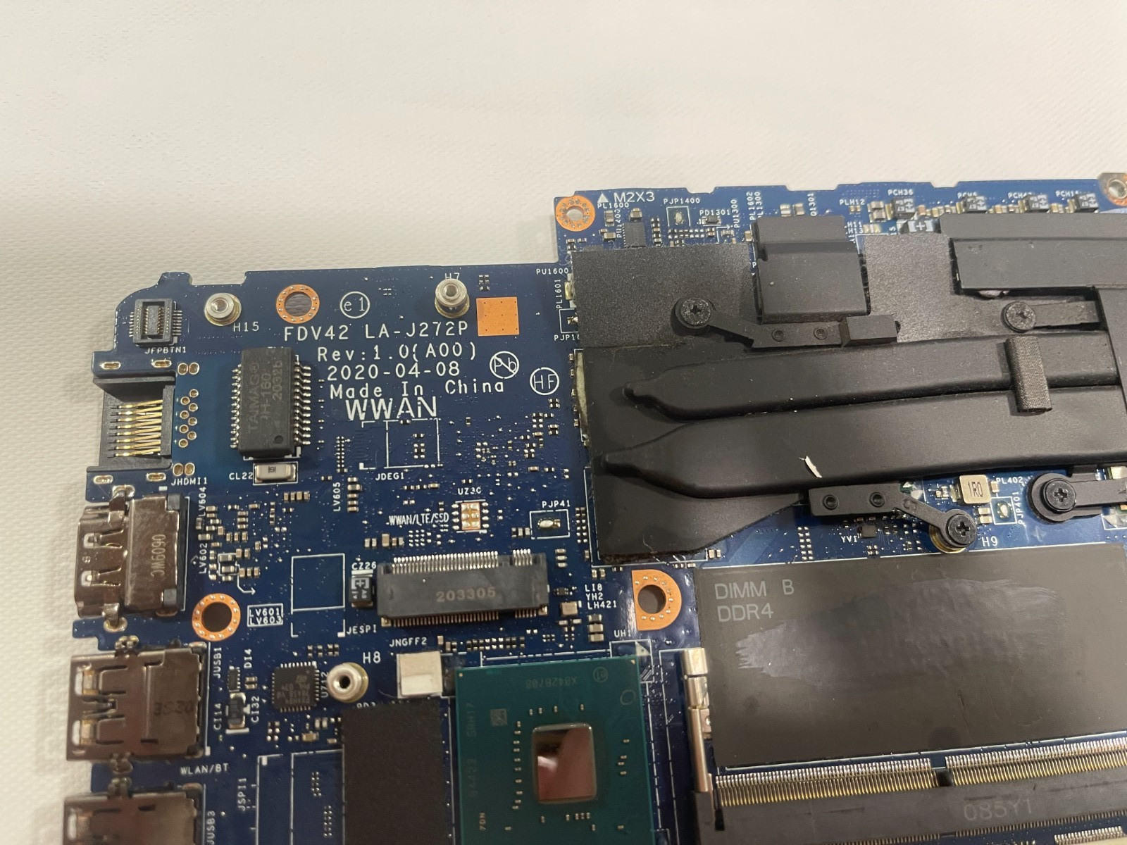 Dell Latitude 5411 Motherboard i7 2.7GHz 10850H