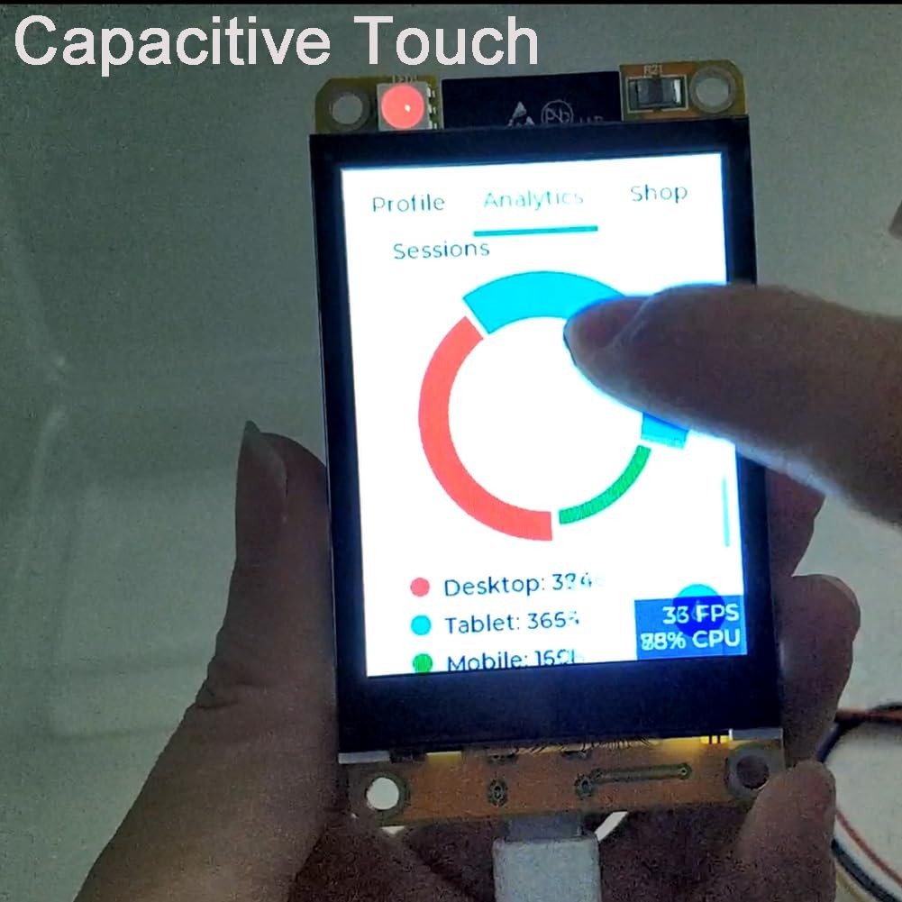 2.4 inch ESP32 Capacitive Touch Screen Display, 240×320 TFT LCD Module Board