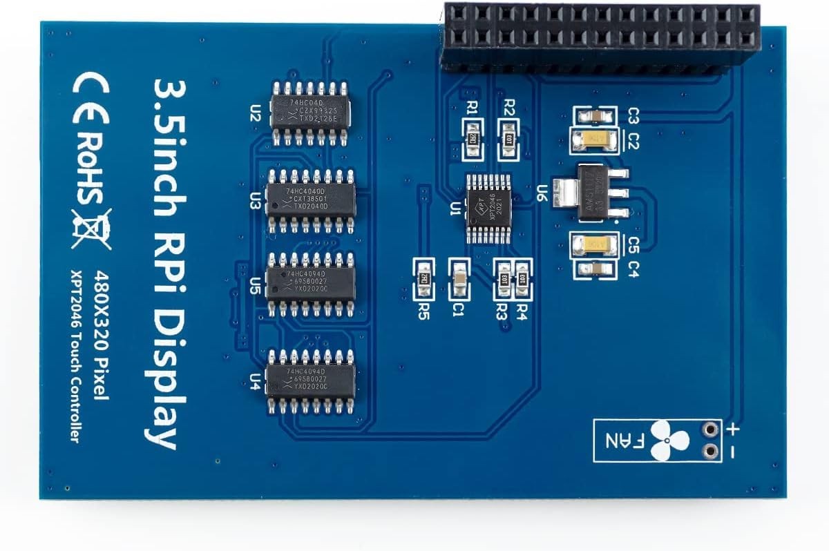 3.5 Inch 480×320 Touch Screen TFT LCD SPI Display Panel for Raspberry Pi 5, P…