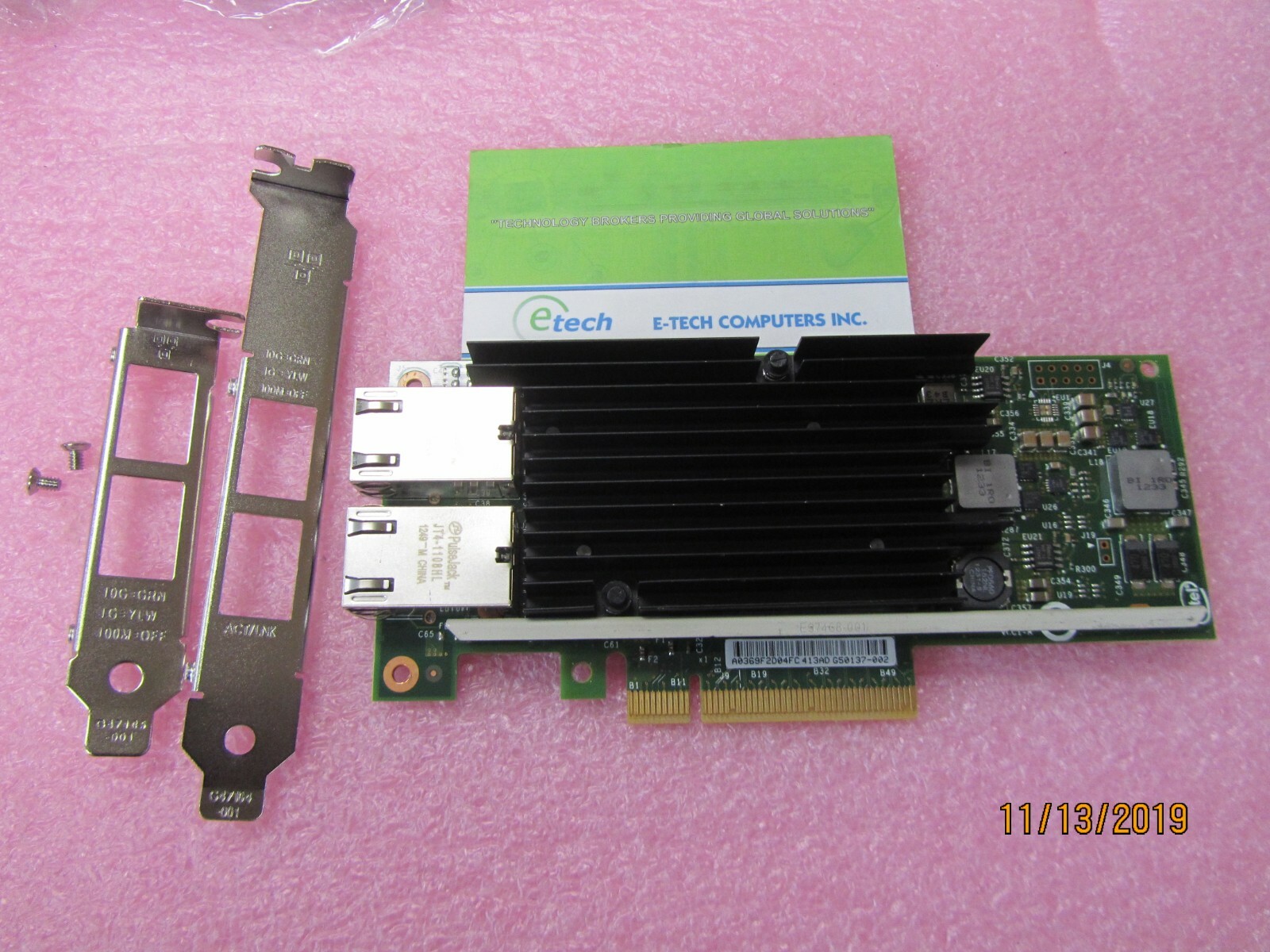 49Y7972 – Intel X540-T2 Dual-Port 10GBaseT Adapter for IBM System x, OPT 49Y7970