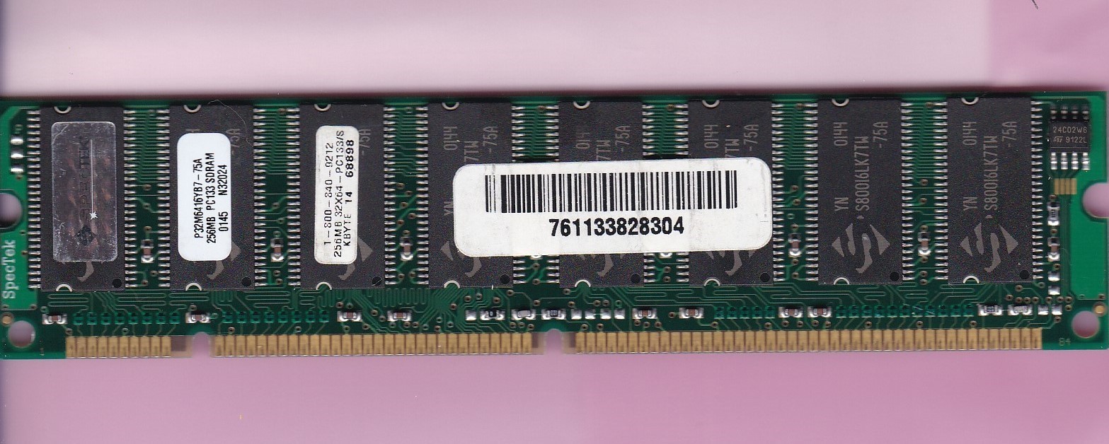 256MB PC133 KBYTE SPECTEK P32M6416YB7-75A Ram Memory STICK PC-133 32Mx64 SDRAM