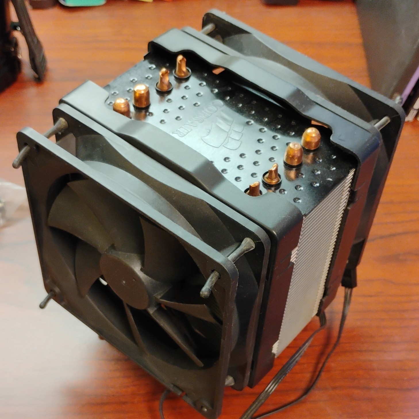 CPU Fan with Heatsink Dual Fan Tower Cooler Aluminum Copper Black/Silver