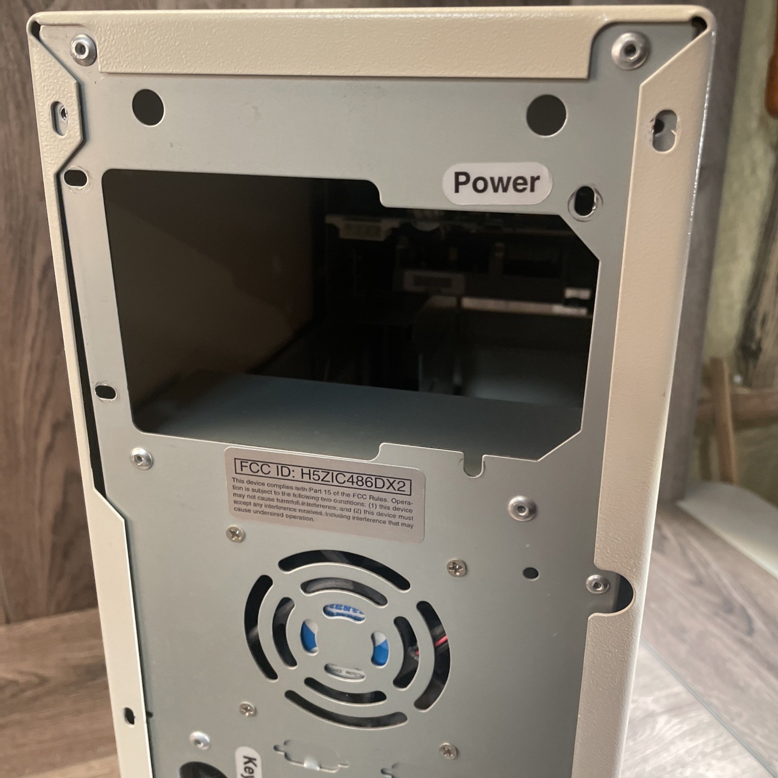 Vintage AT Mid-Tower Case Turbo MHz LED 5.25 Floppy CD Beige Power Cord Ribbons