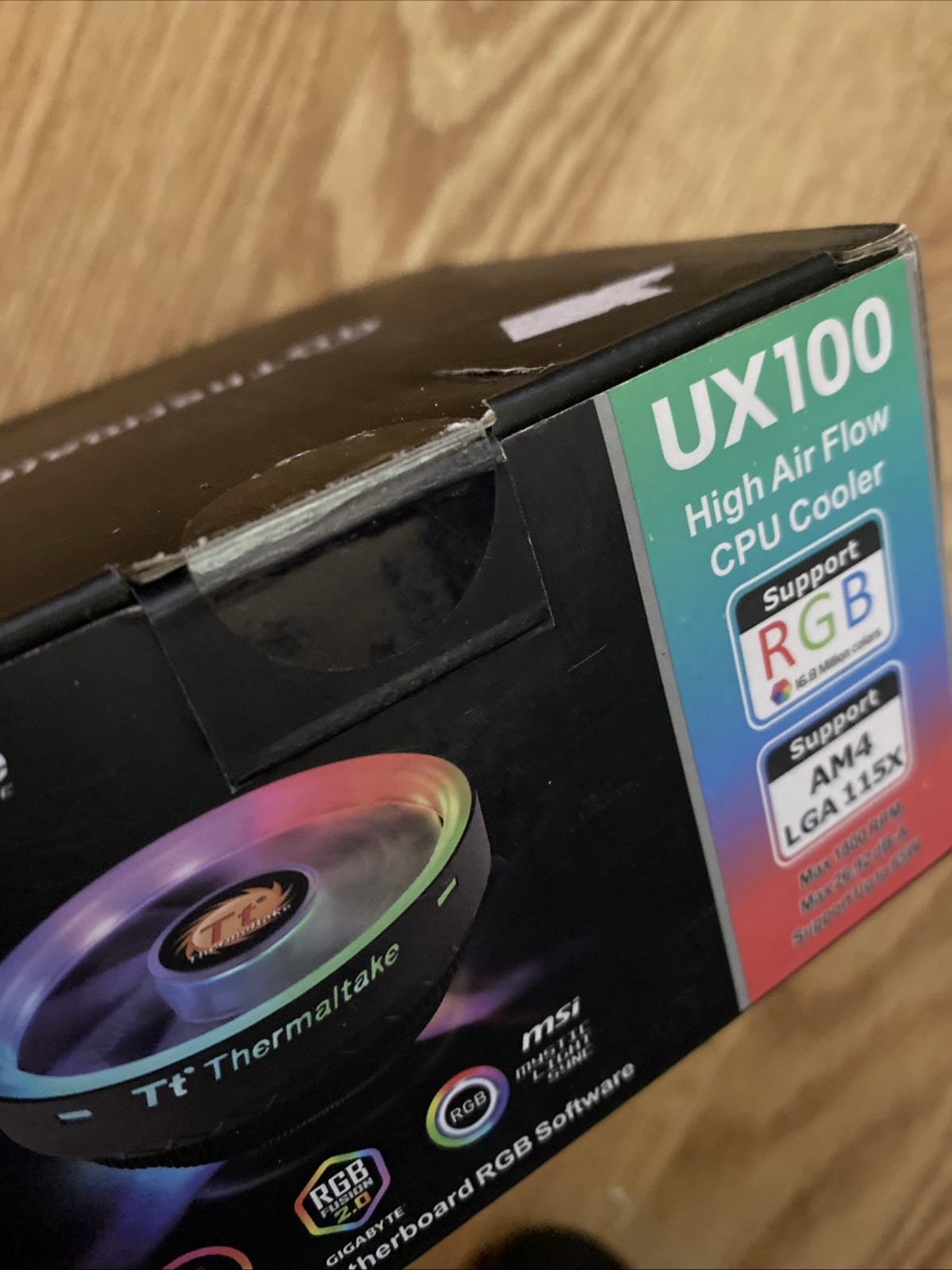 Thermaltake UX100 ARGB CPU Cooler Heatsink Fan RGB Intel LGA 1700 1200 1851 AMD