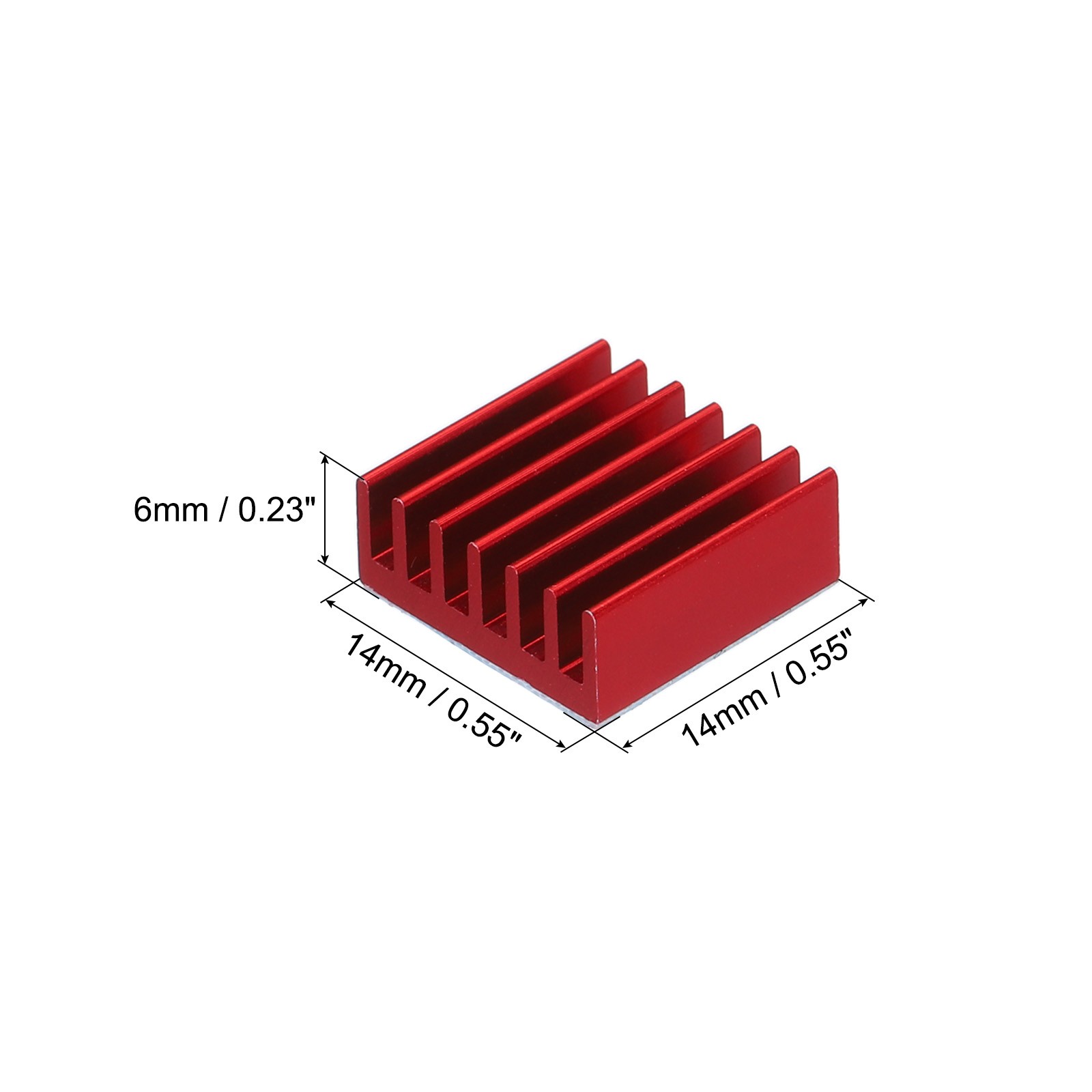 10Pcs 14x14x6mm Heatsink Aluminum Radiator Heat Sink Cooling Red