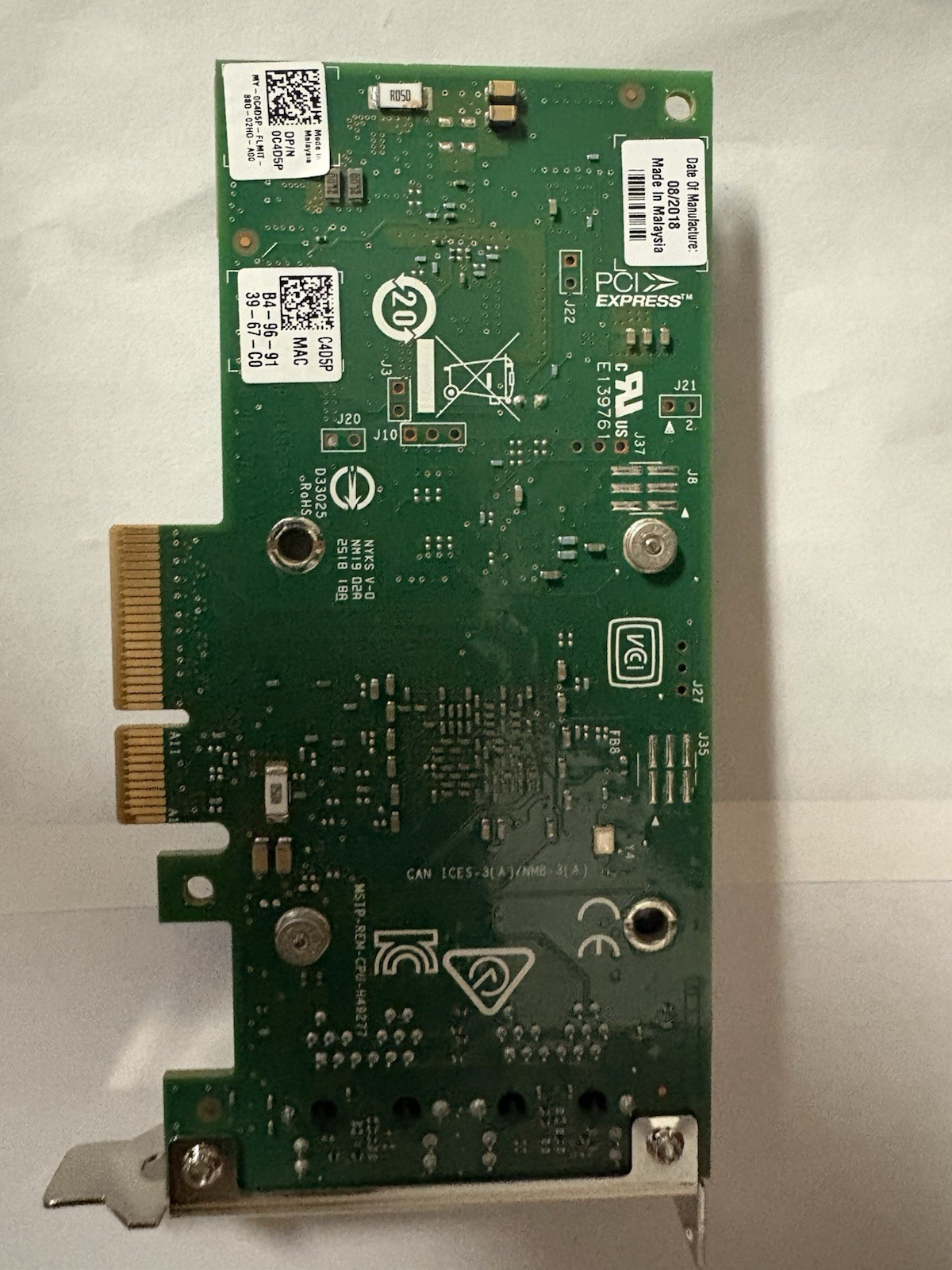 Dell 0C4D5P Intel X550-T2 Dual Port Low Profile 10GB Server Ethernet Adapter