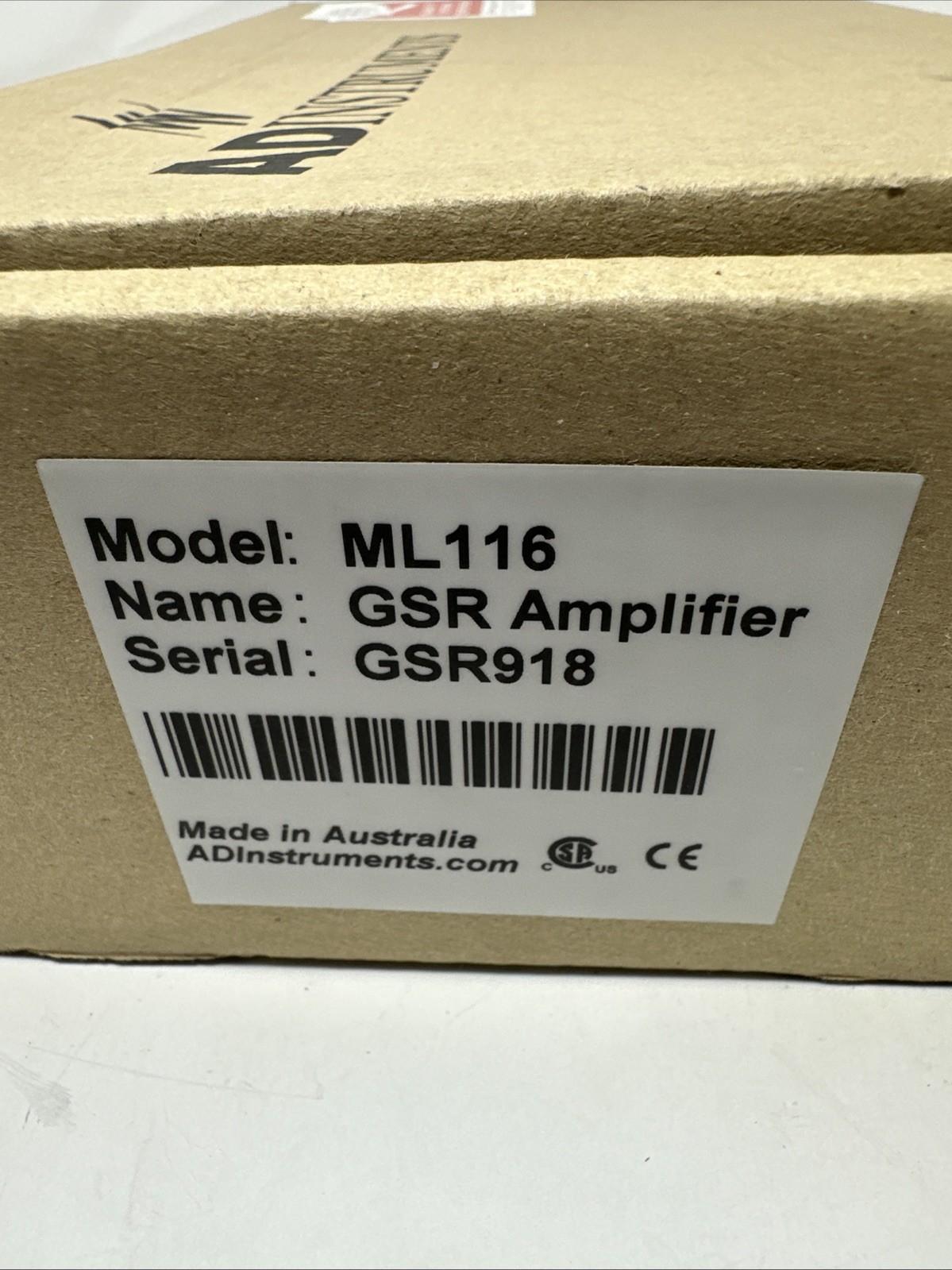 AD Instruments GSR Amp Galvanic Skin Response (GSR) Amp ML 116 FE116