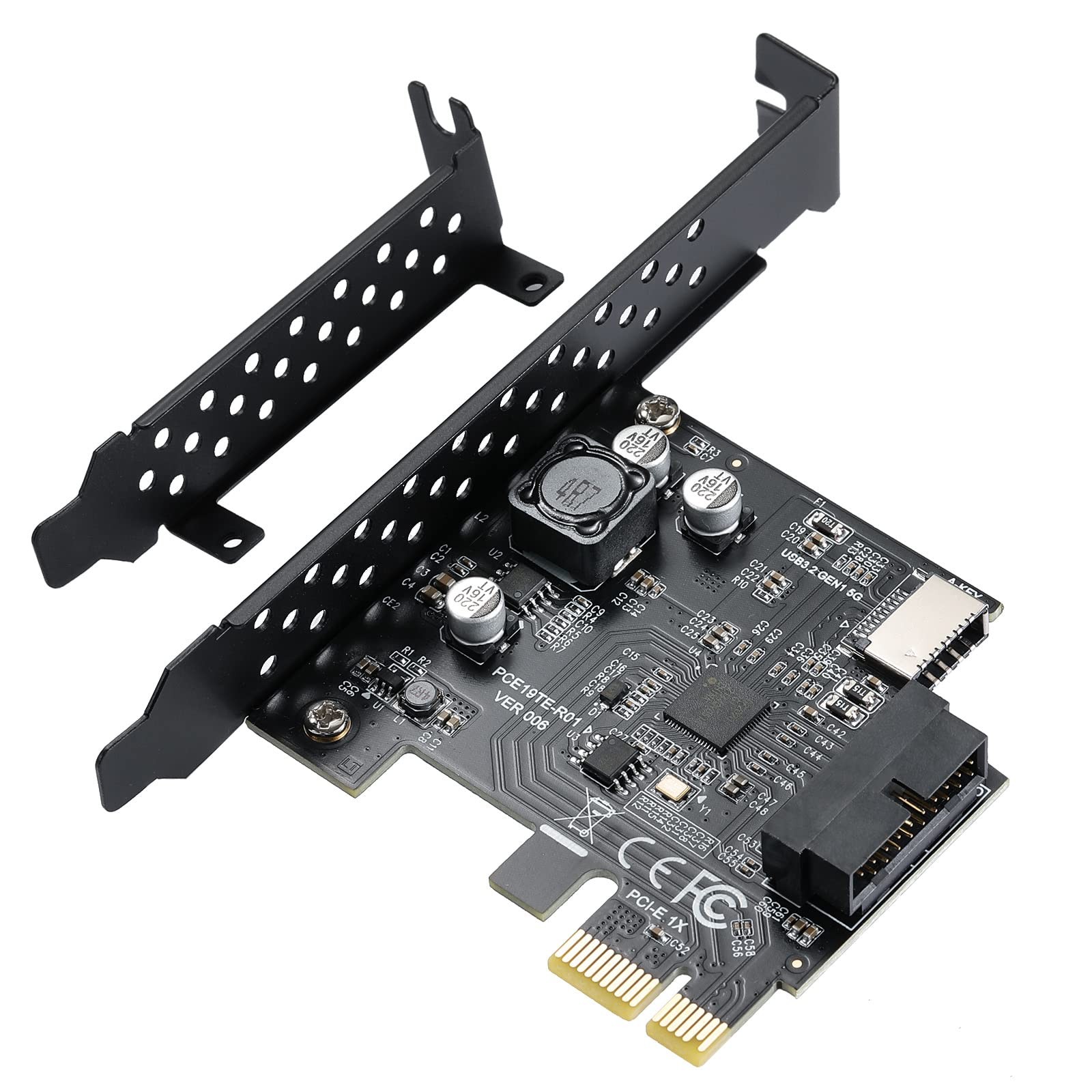 PCIE SATA Expasion Card USB 3.2 GEN1 5Gbps Type E Key A and USB 3.0 19pin Fro…