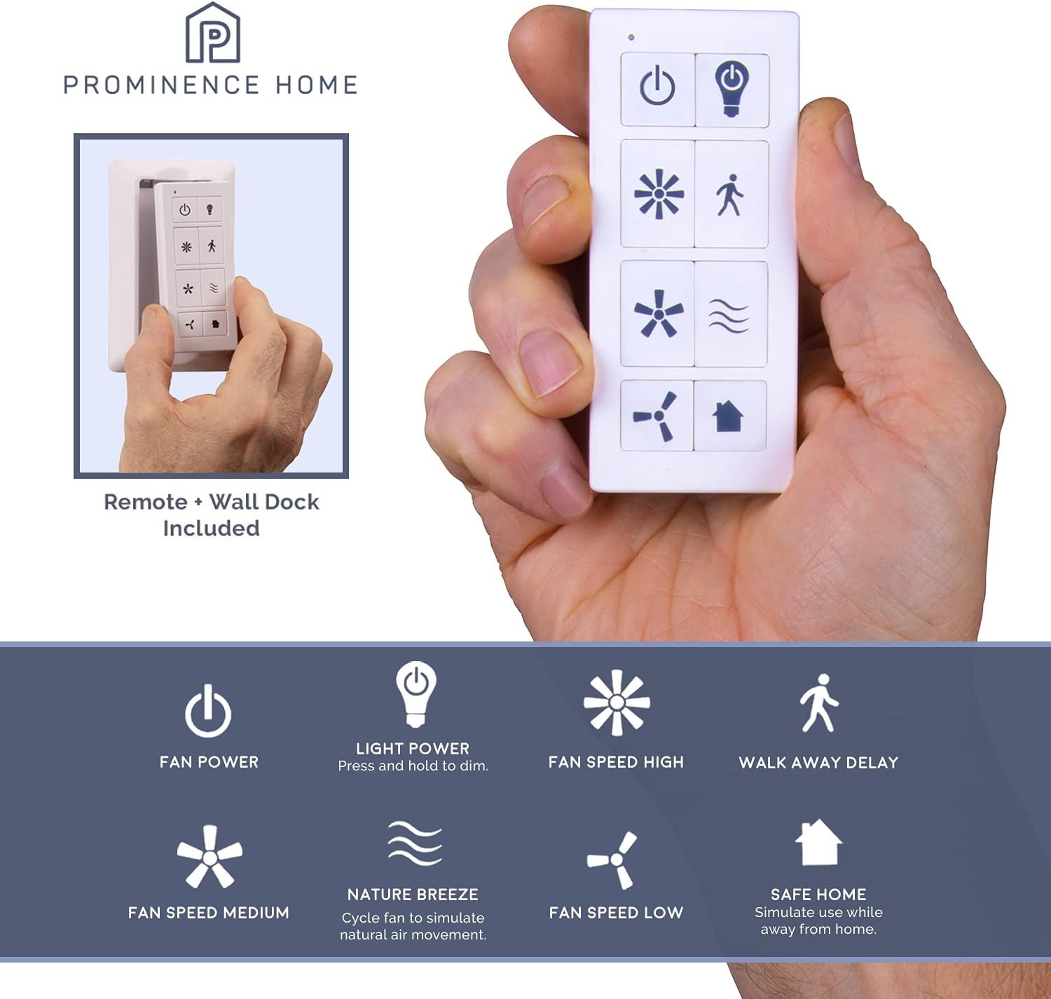 Universal Ceiling Fan Remote Control Kit with Receiver, Wall Do