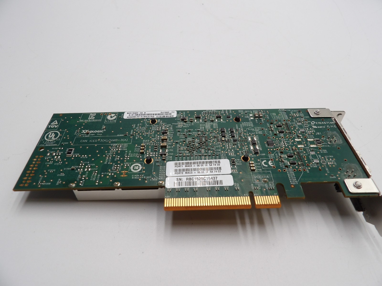 QLogic QLE3442-CU Dual Port 10GB SFP+ PCI-E 3.0 x8 Network Interface Card
