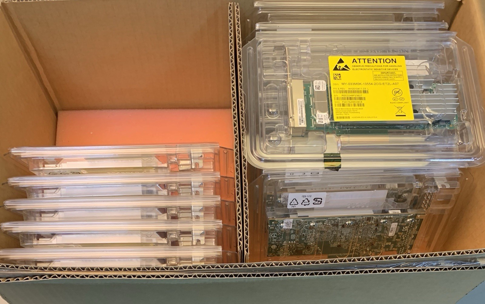 Lot Of 14) Dell QLogic QL41164HFRJ Quad Port 10GbE RJ-45 10GBase-T NIC Cards