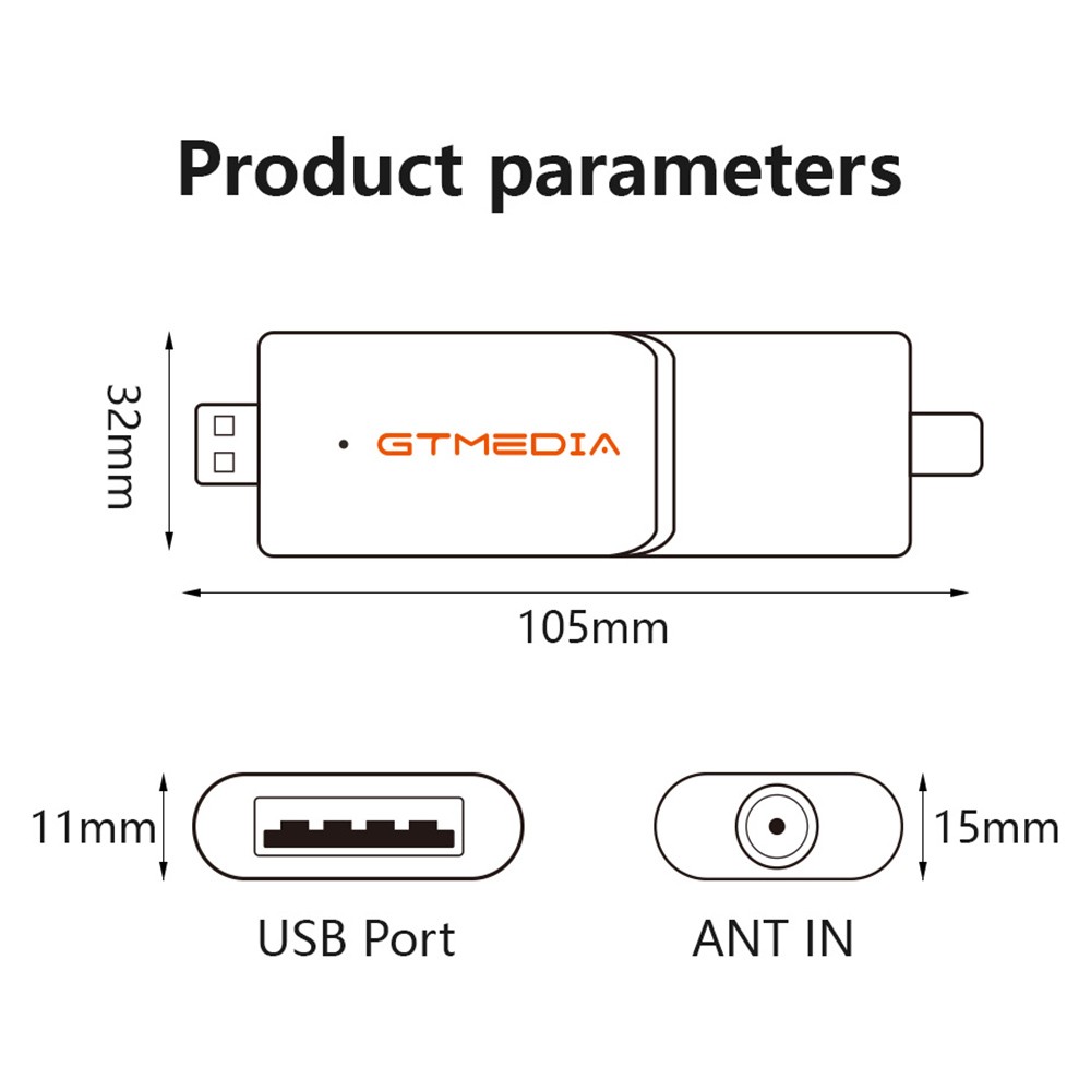 ATSC 3.0/1.0 HDTV Tuner Stick Digital Over-the-air Terrestrial Signal DVR Record