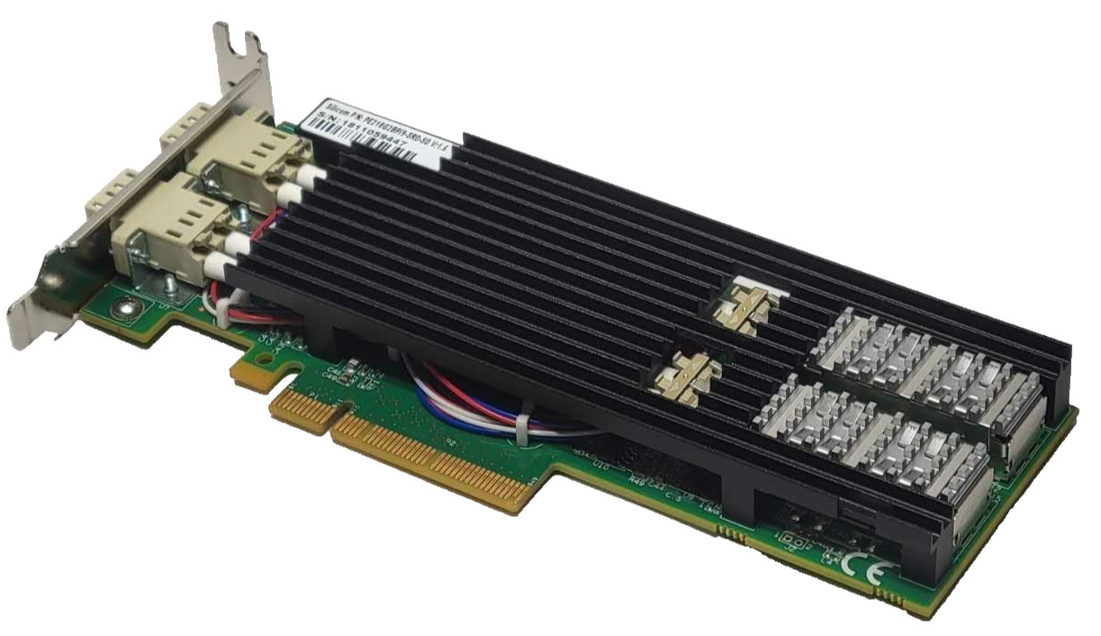 DELL SILICOM PE210G2BPI9 Dual-Port 10GbE SFP+ Fiber Adapter 26CC4 Low Profile
