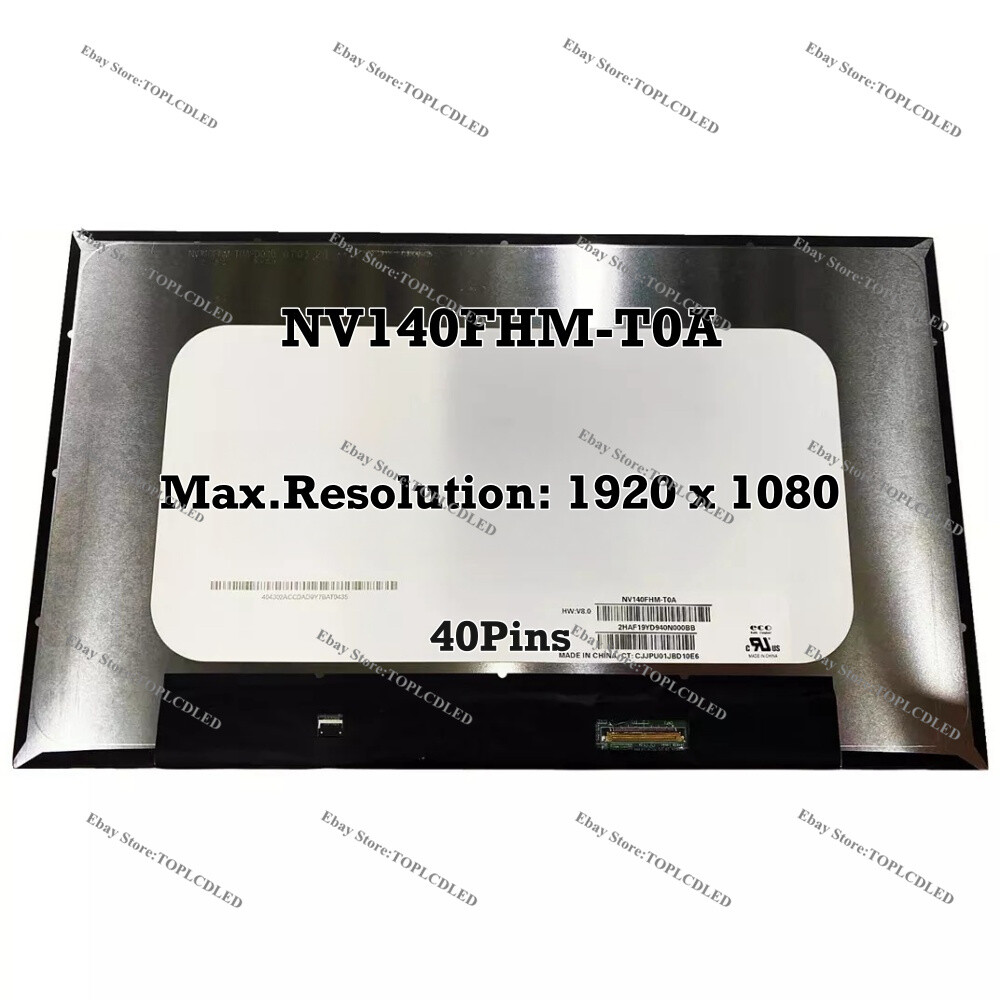 NV140FHM-T0A 14.0″ 1920×1080 IPS 40Pins 45%NTSC With Touch 250 cd/m² LCD Screen
