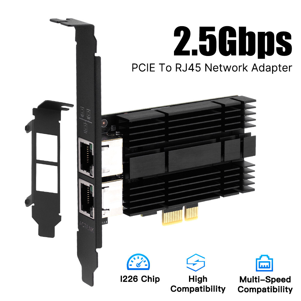 INTEL I226 chipset 2.5G RJ45 Port PCIe Gaming Network Card 2500M Network Adapter