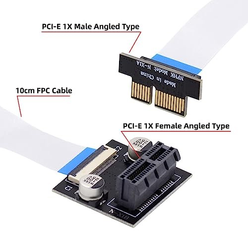 PCI-E X1 Extension Adapter PCI Express X1 Low Profile PCIe X1 to X1 Cable