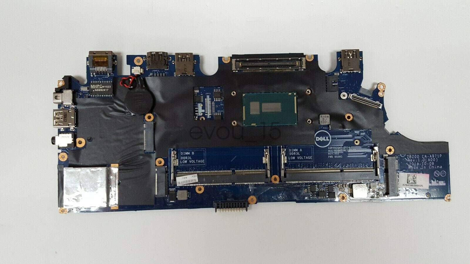 G9CNK Dell Latitude E7250 Intel i5-5300U 2.30GHz ZBZ00 LA-A971P Motherboard
