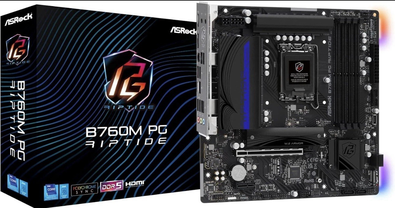 ASRock B760M PG Riptide LGA 1700 MicroATX Intel Motherboard