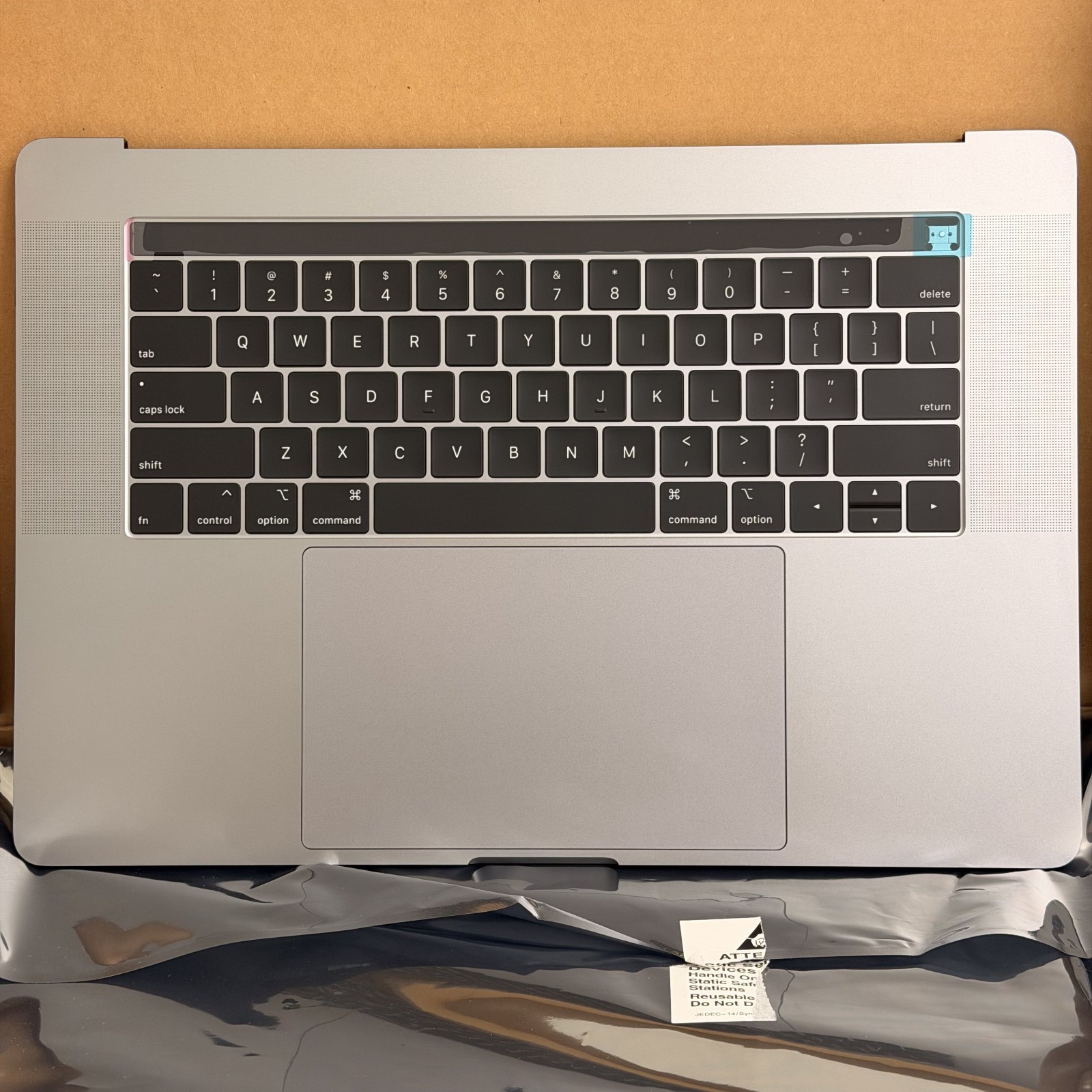 New OEM Apple MacBook Pro 15″ A1990 Top Case Replacement Space Gray 661-10345