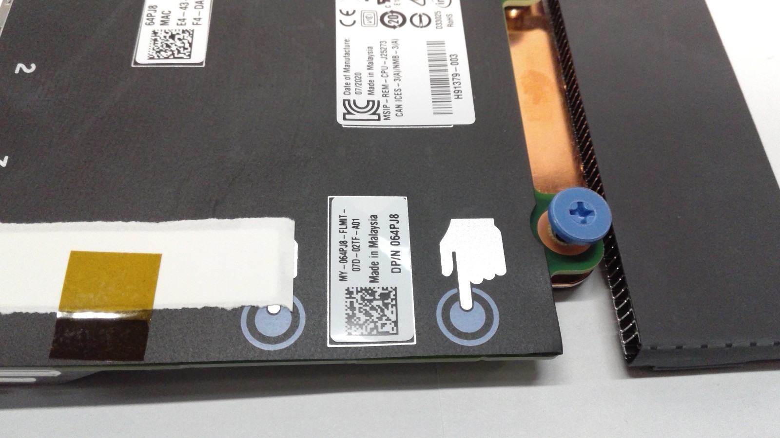 64PJ8 DELL INTEL X550-T4 10GB 4-PORT RJ-45 NETWORK DAUGHTER CARD 064PJ8