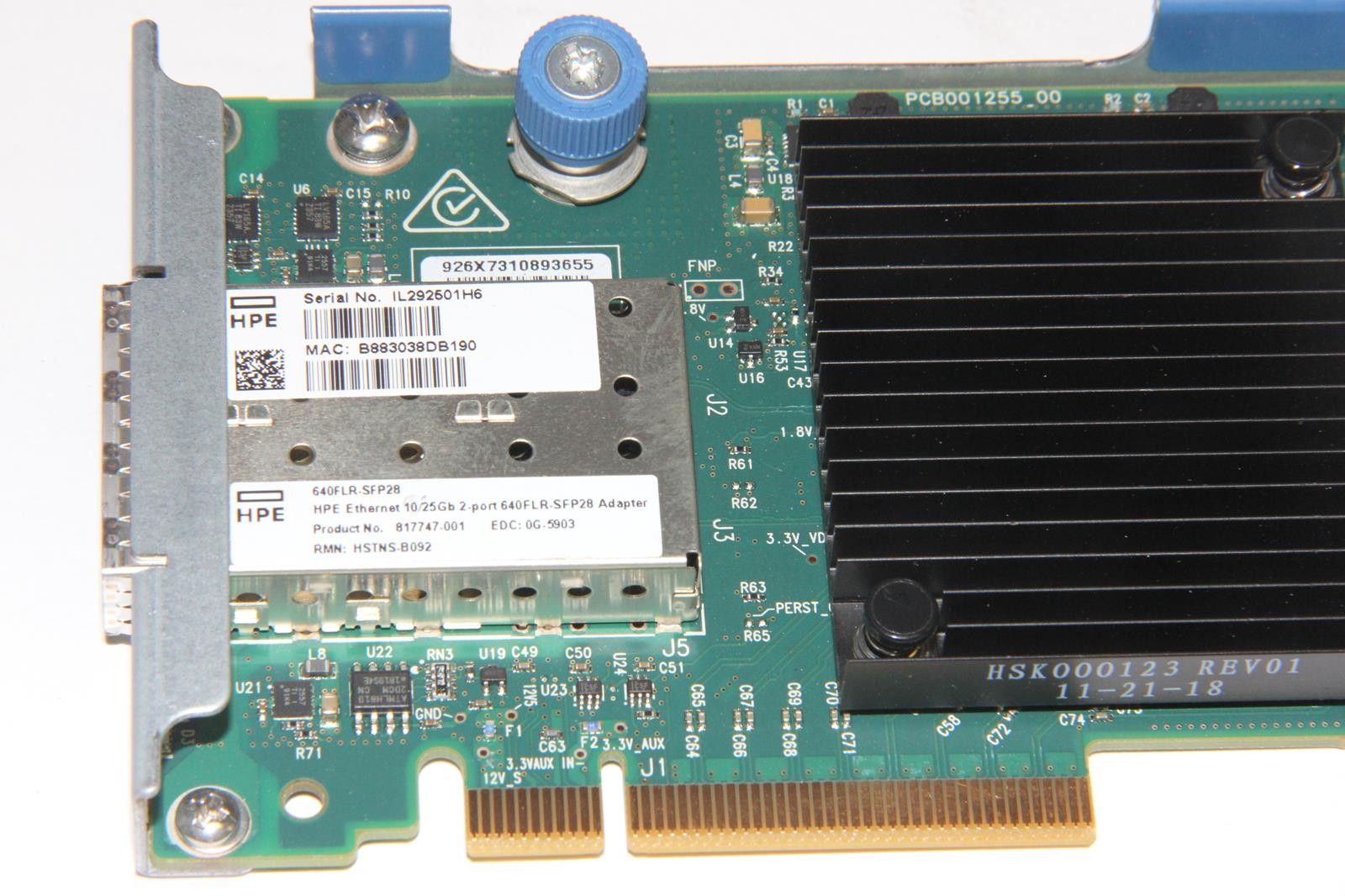 HPE 640FLR-SFP28 Ethernet 10/25Gb Dual Port Network Adapter