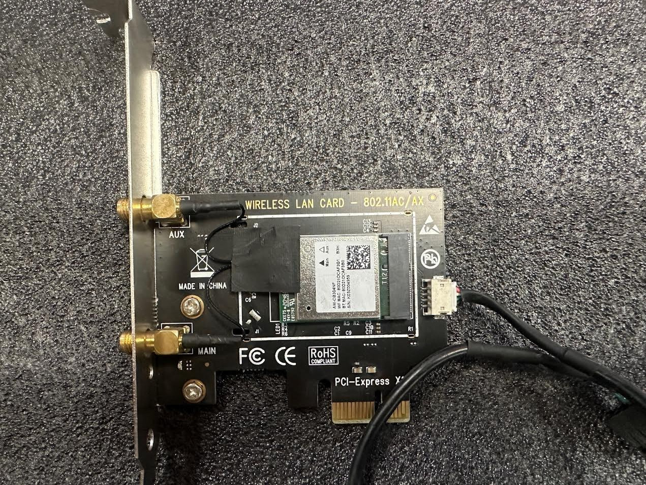 AW-CB304NF PCI-E WIRELESS LAN CARD – 802.11AC/AX-USED