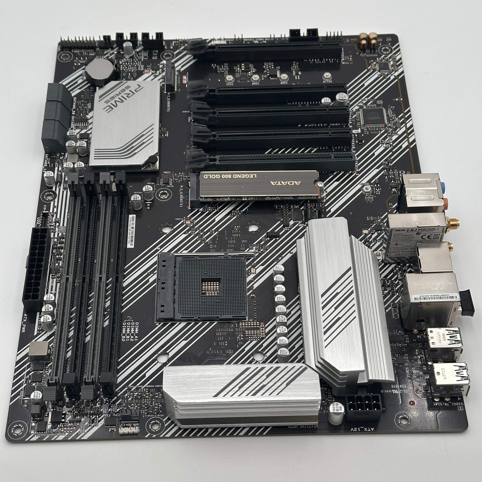 ASUS Prime B550-Plus AC-HES Motherboard with Adata Legend 800 Gold 500GB SSD
