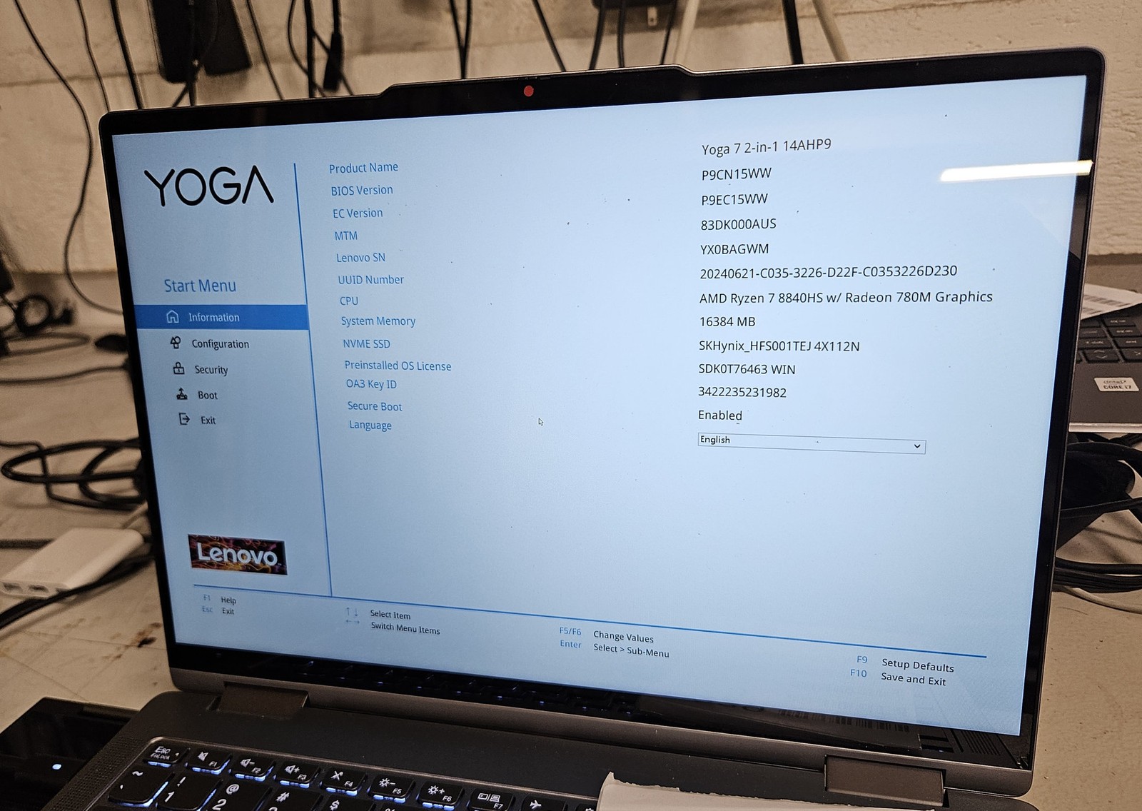 Lenovo Yoga 7 2-in-1 14AHP9 AMD Ryzen 7 8840HS 16GB Motherboard 5B21N60286